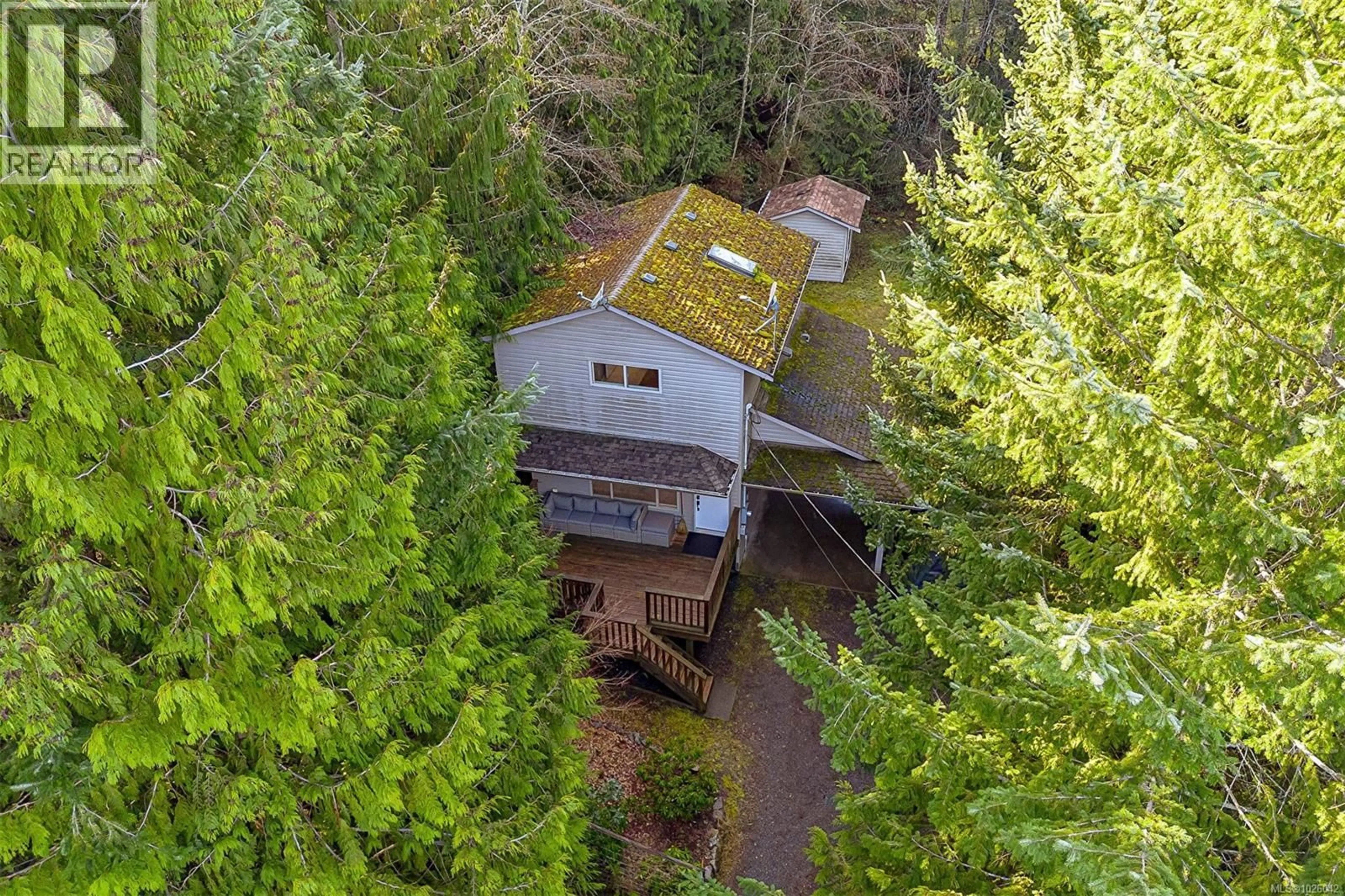 A pic from outside/outdoor area/front of a property/back of a property/a pic from drone, forest/trees view for 1620 FARRAH'S WAY, Qualicum Beach British Columbia V9K2S8