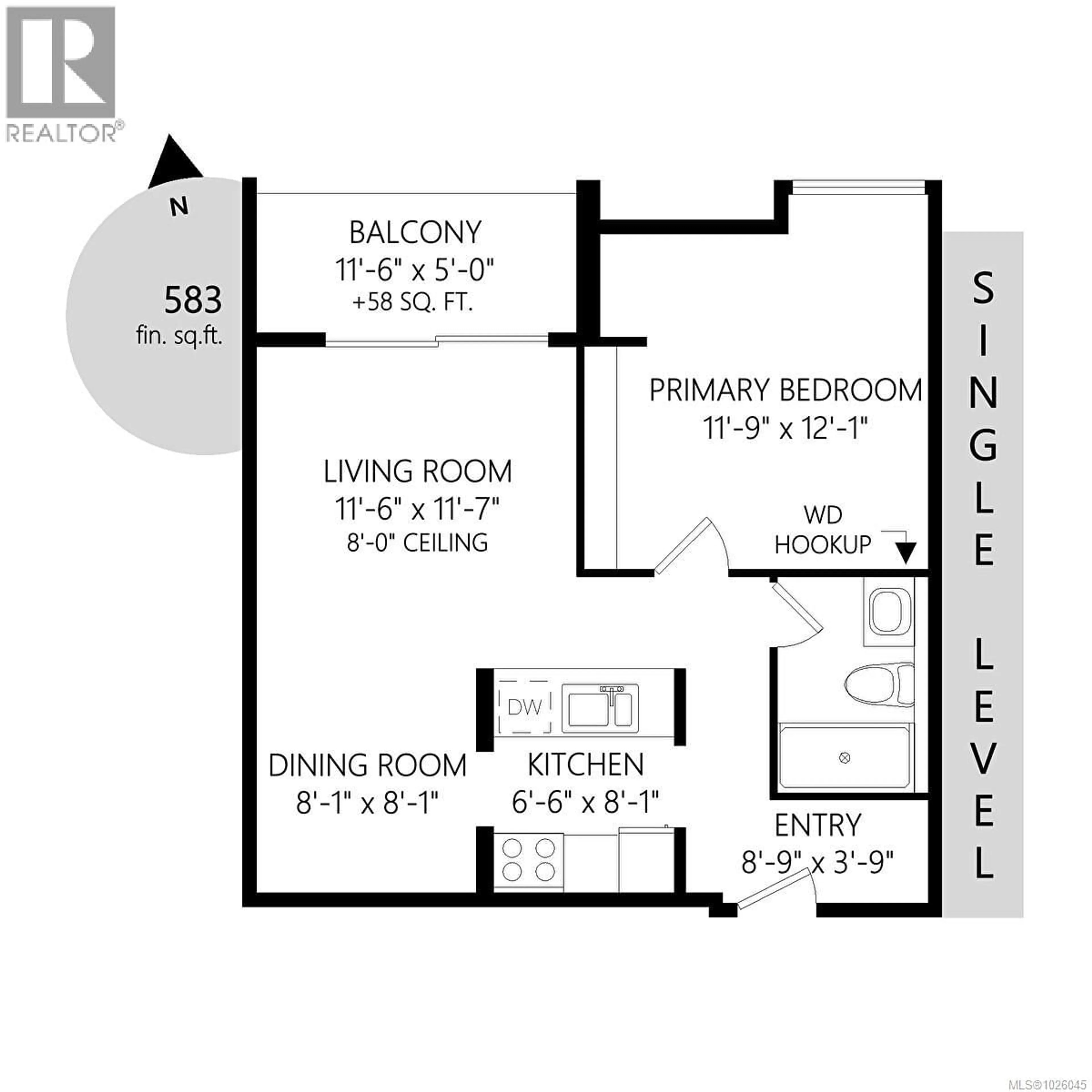 Floor plan for 905 - 1630 QUADRA STREET, Victoria British Columbia V8W3J5