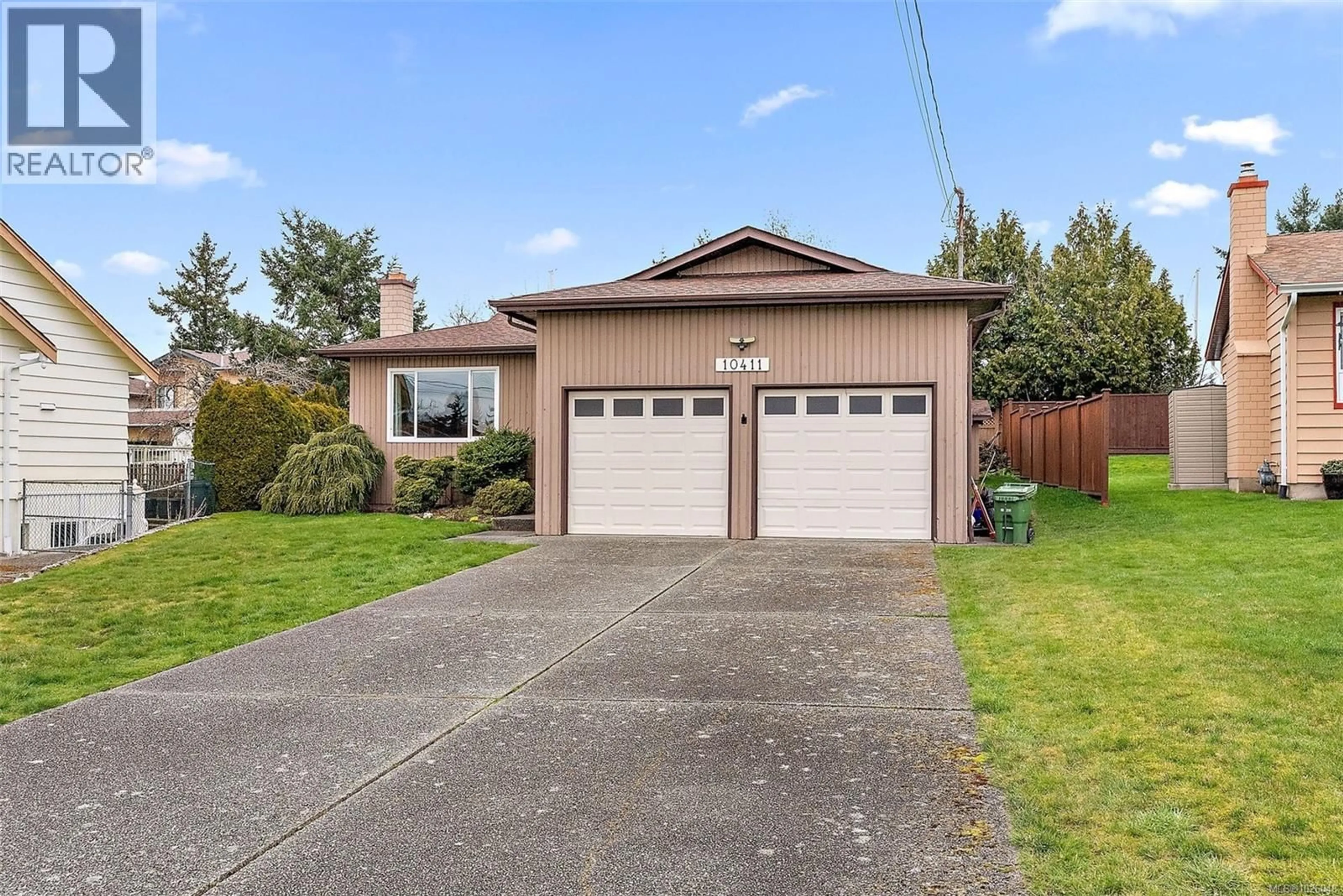 Home with vinyl exterior material, street for 10411 FINCH PLACE, Sidney British Columbia V8L4P7