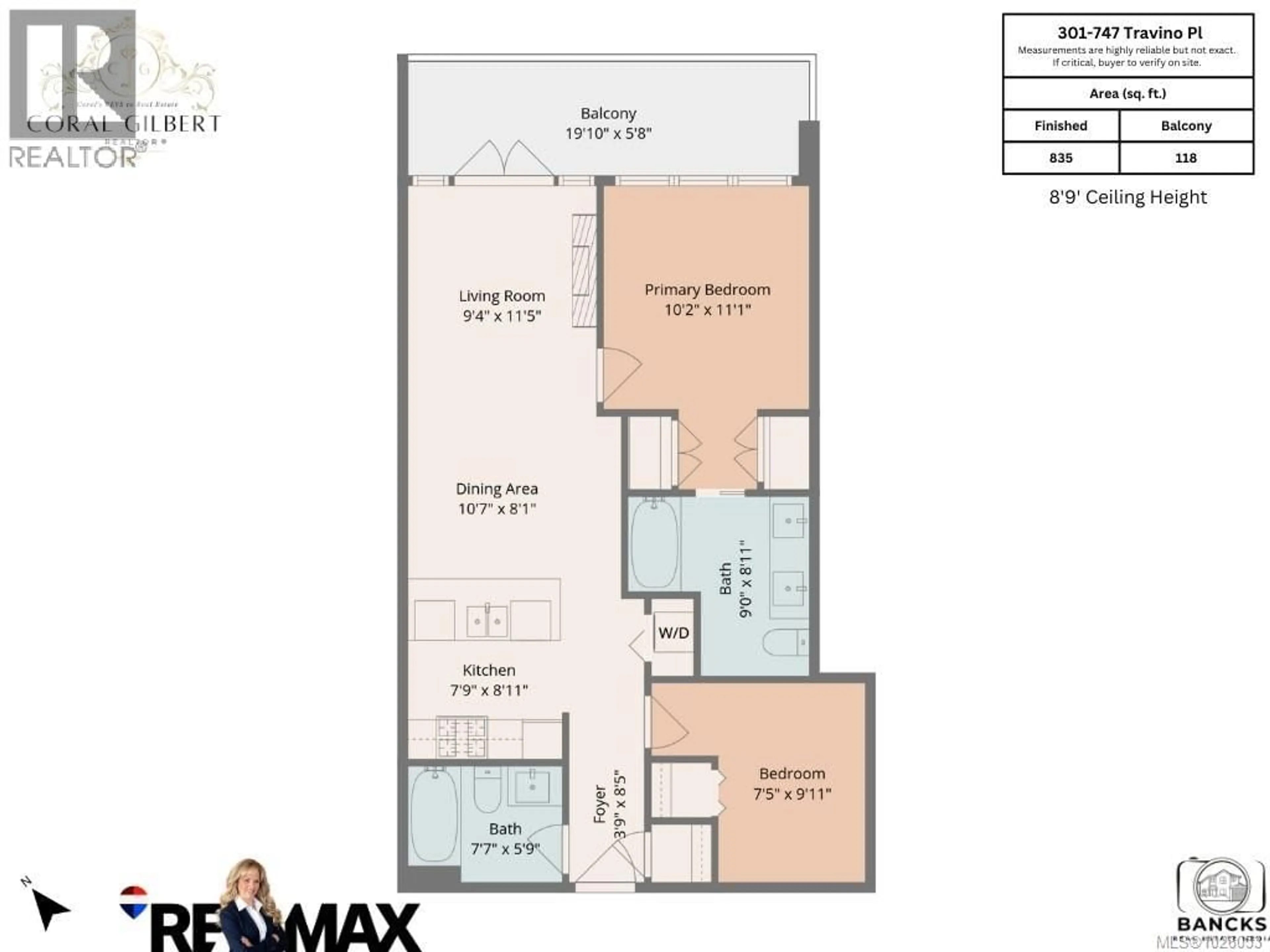 Floor plan for 301 - 747 TRAVINO LANE, Saanich British Columbia V8Z0E4