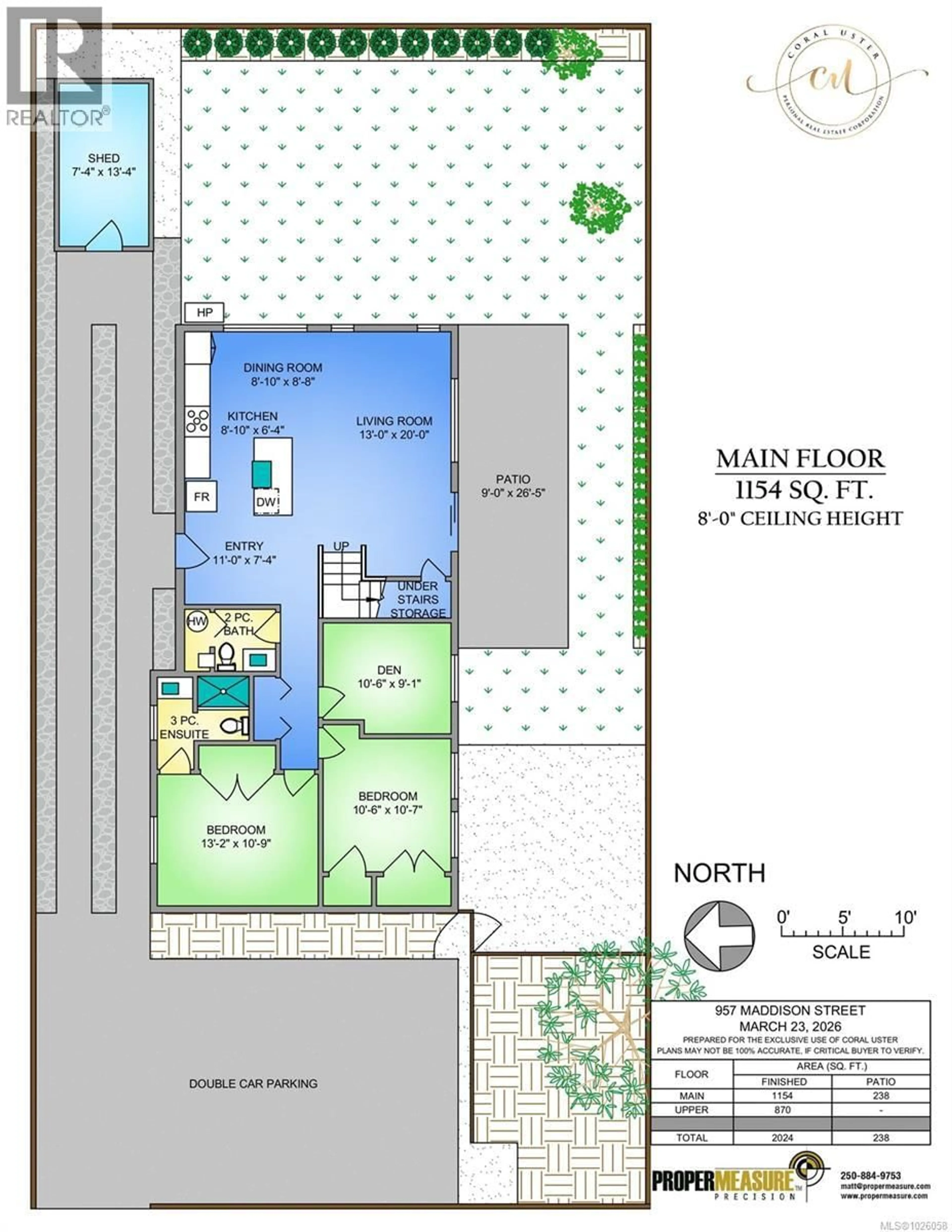 Floor plan for 957 MADDISON STREET, Victoria British Columbia V8S4C6