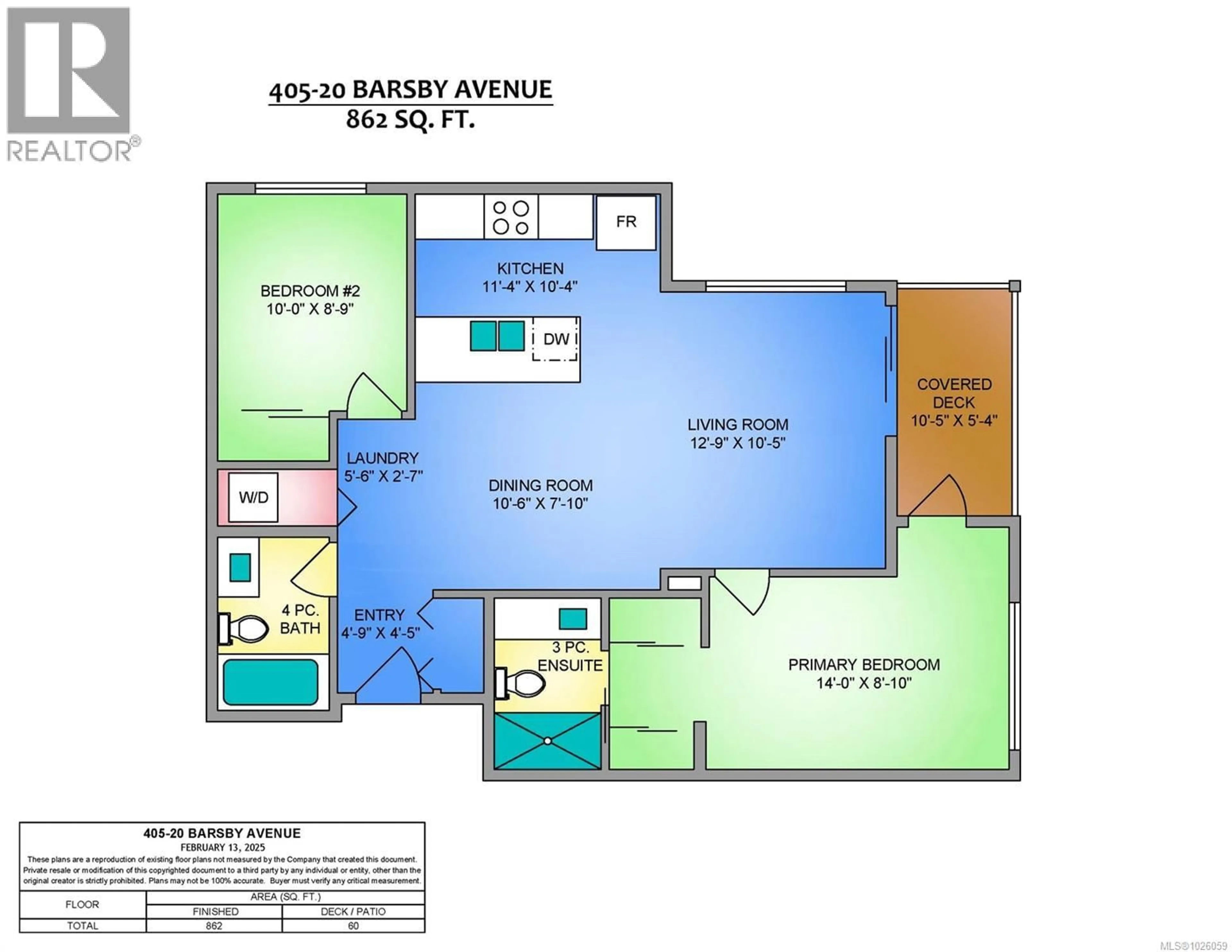Floor plan for 405 - 20 BARSBY AVENUE, Nanaimo British Columbia V9R0K4