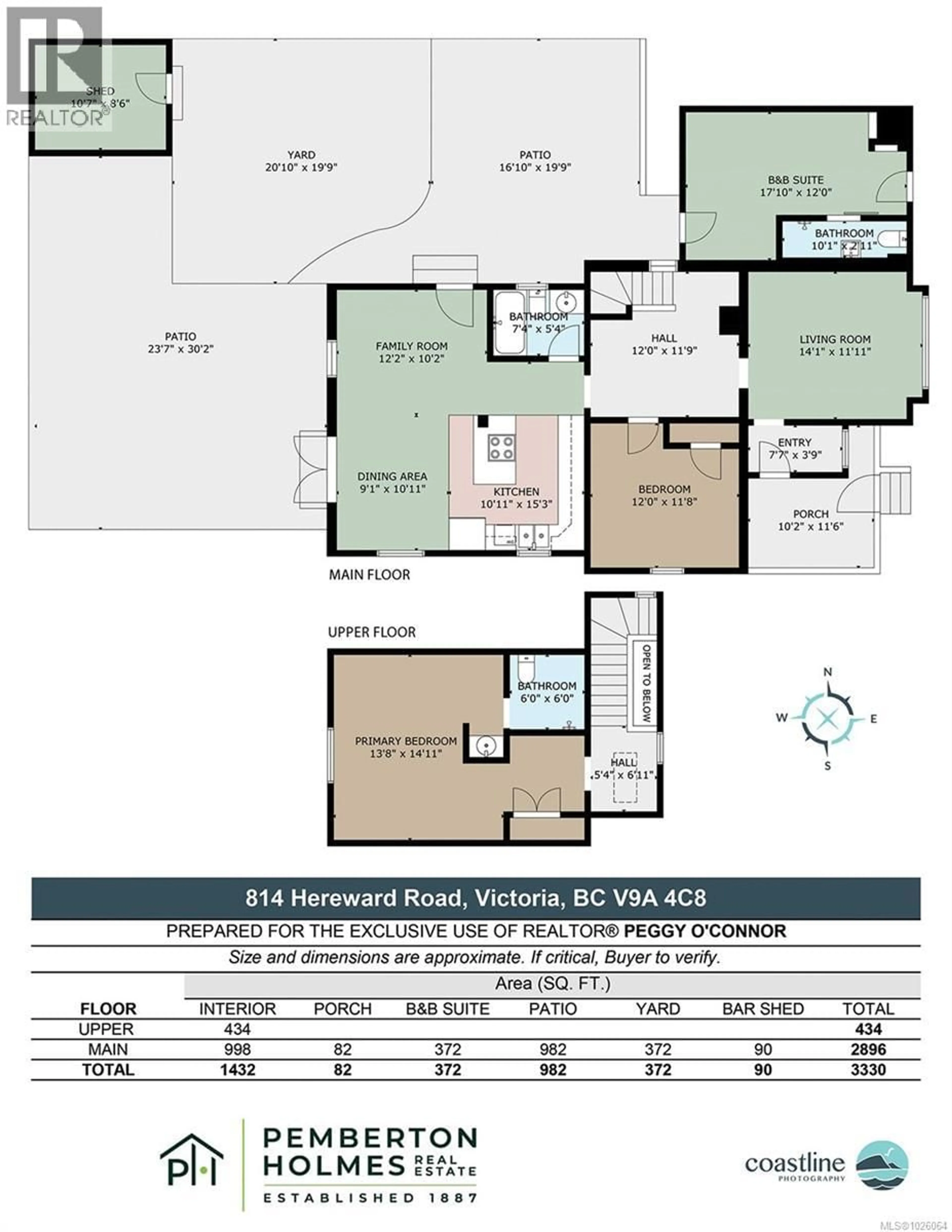 Floor plan for 418 HEREWARD ROAD, Victoria British Columbia V9A4C8