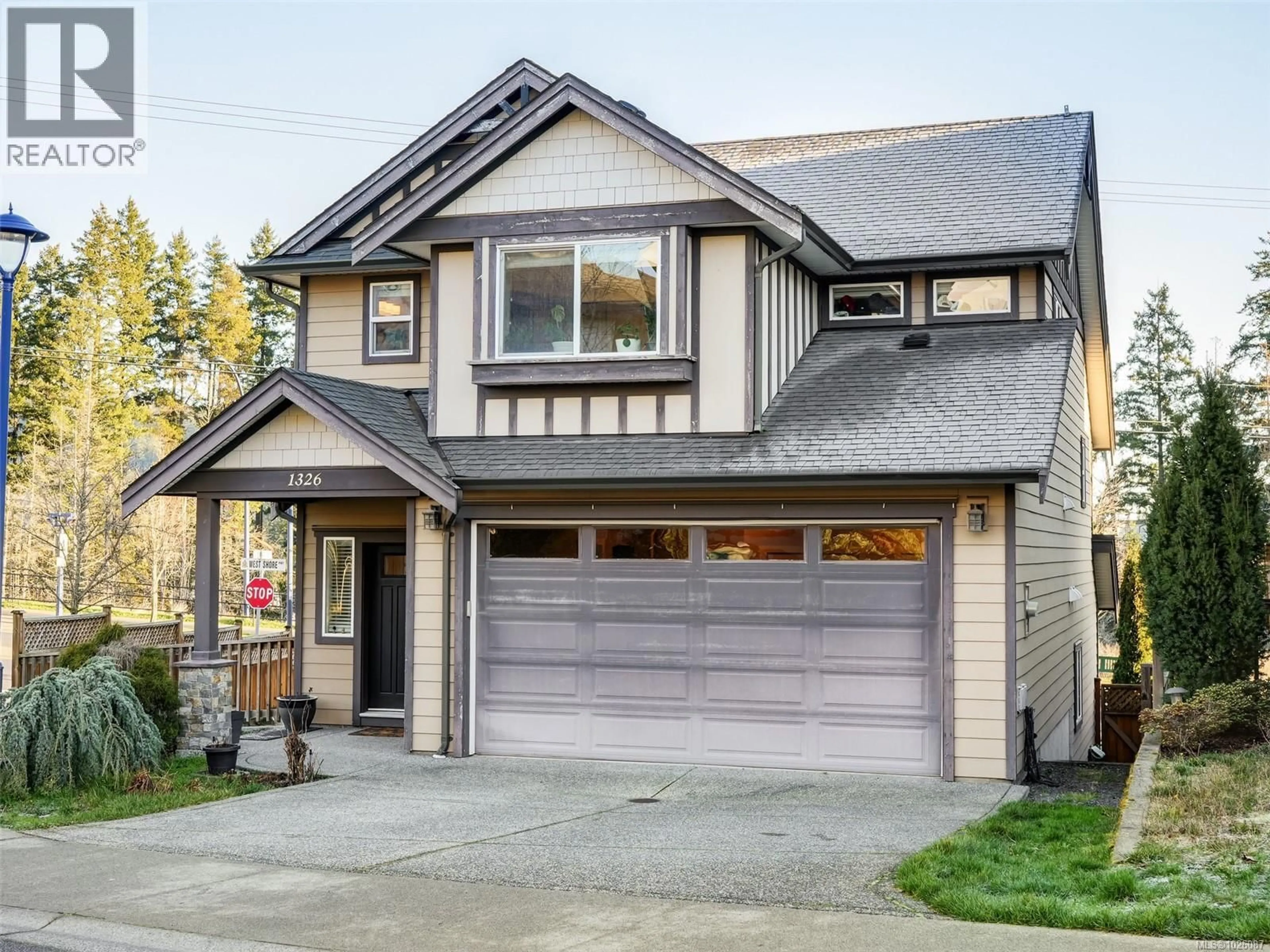 Home with vinyl exterior material, street for 1326 BOMBARDIER CRESCENT, Langford British Columbia V9B0R2