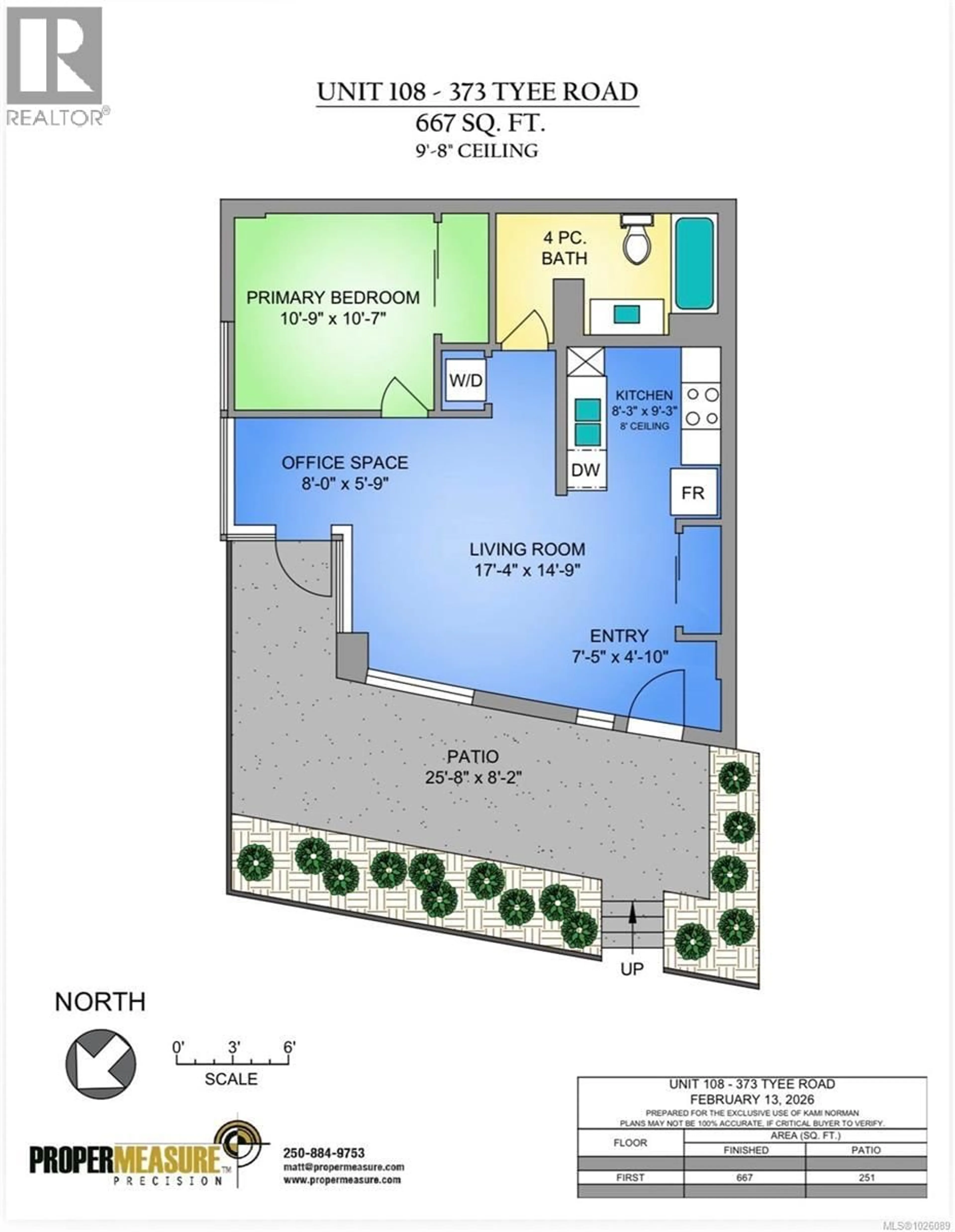 Floor plan for 108 - 373 TYEE ROAD, Victoria British Columbia V9A0B3
