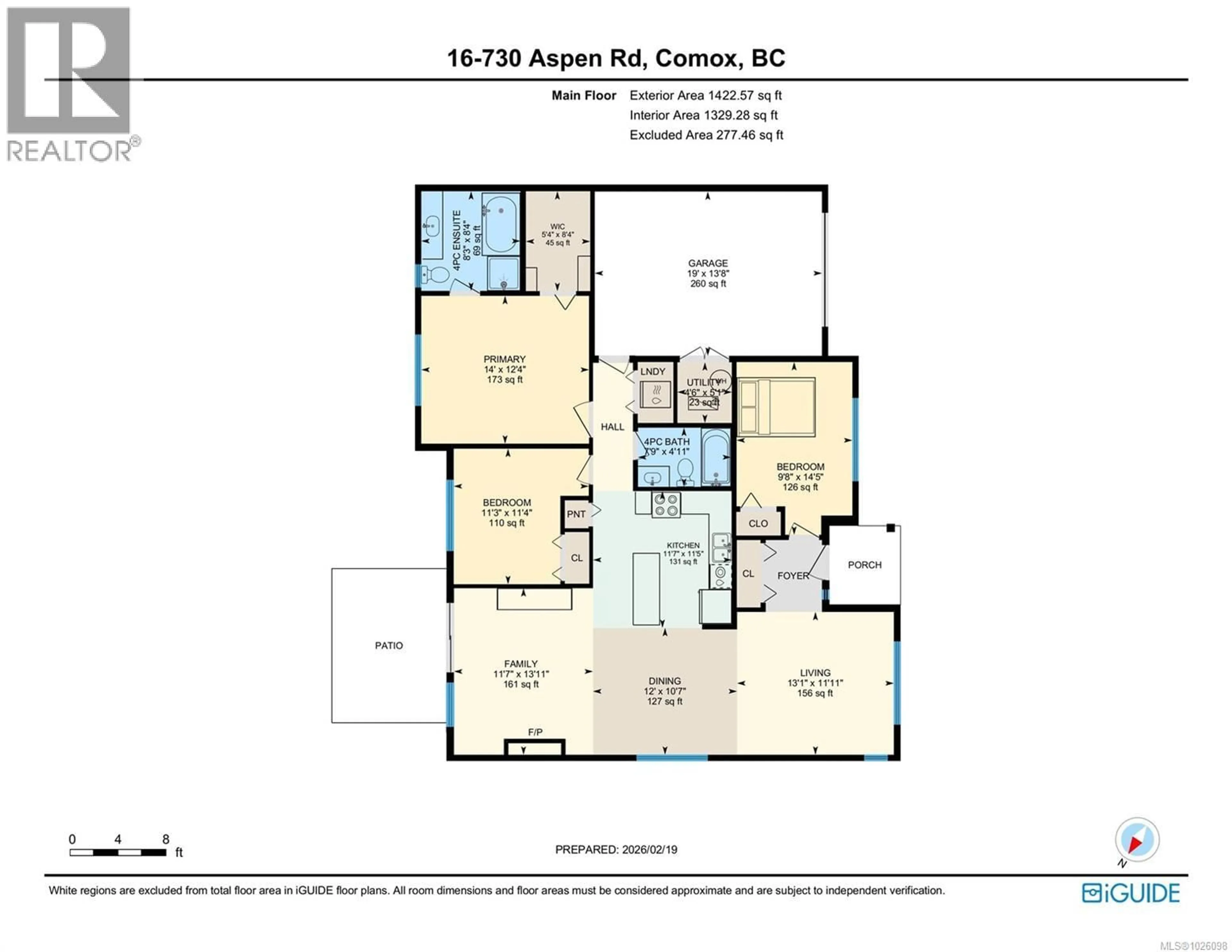Floor plan for 16 - 730 ASPEN ROAD, Comox British Columbia V9M0A4