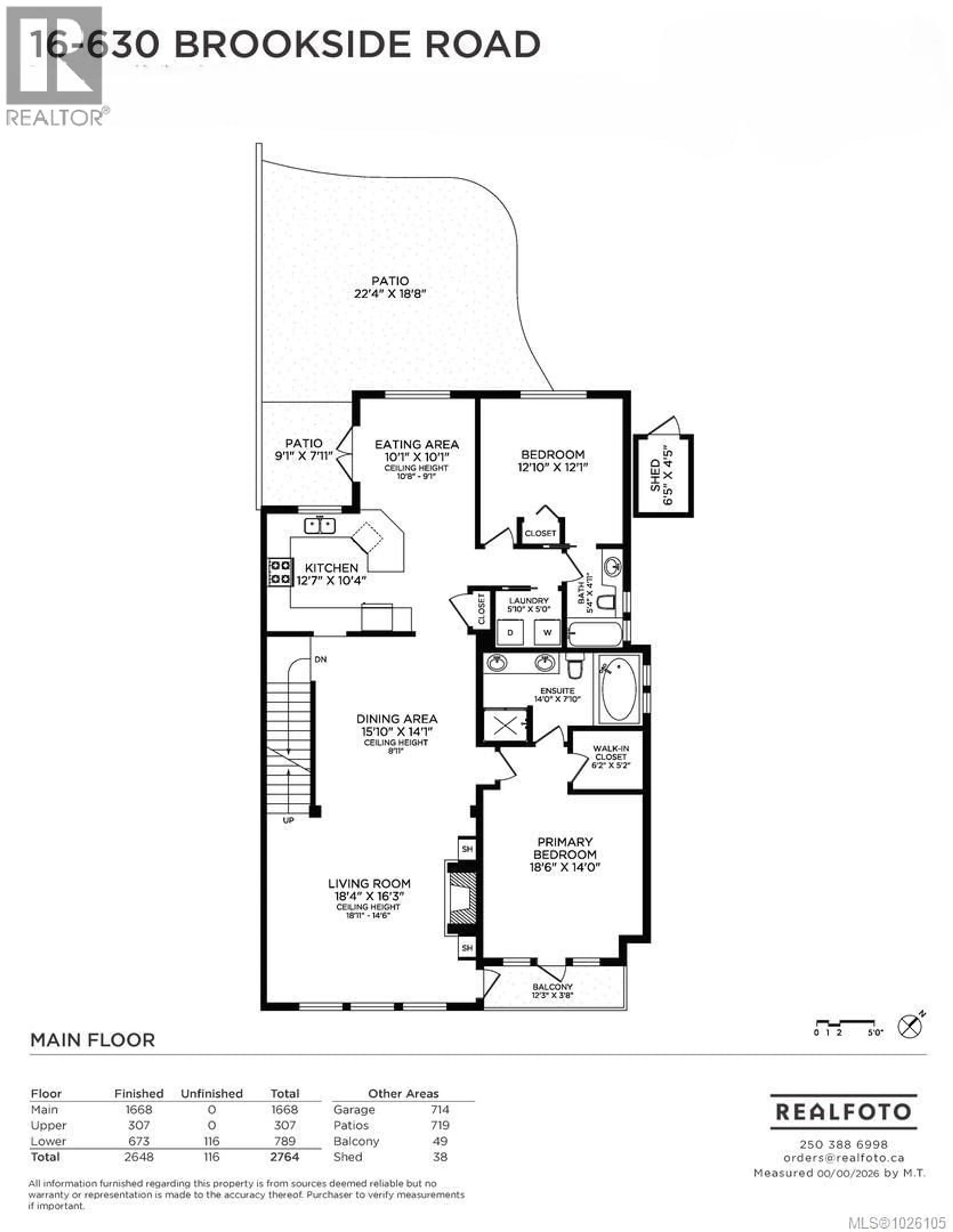 Floor plan for 16 - 630 BROOKSIDE ROAD, Colwood British Columbia V9C0B3