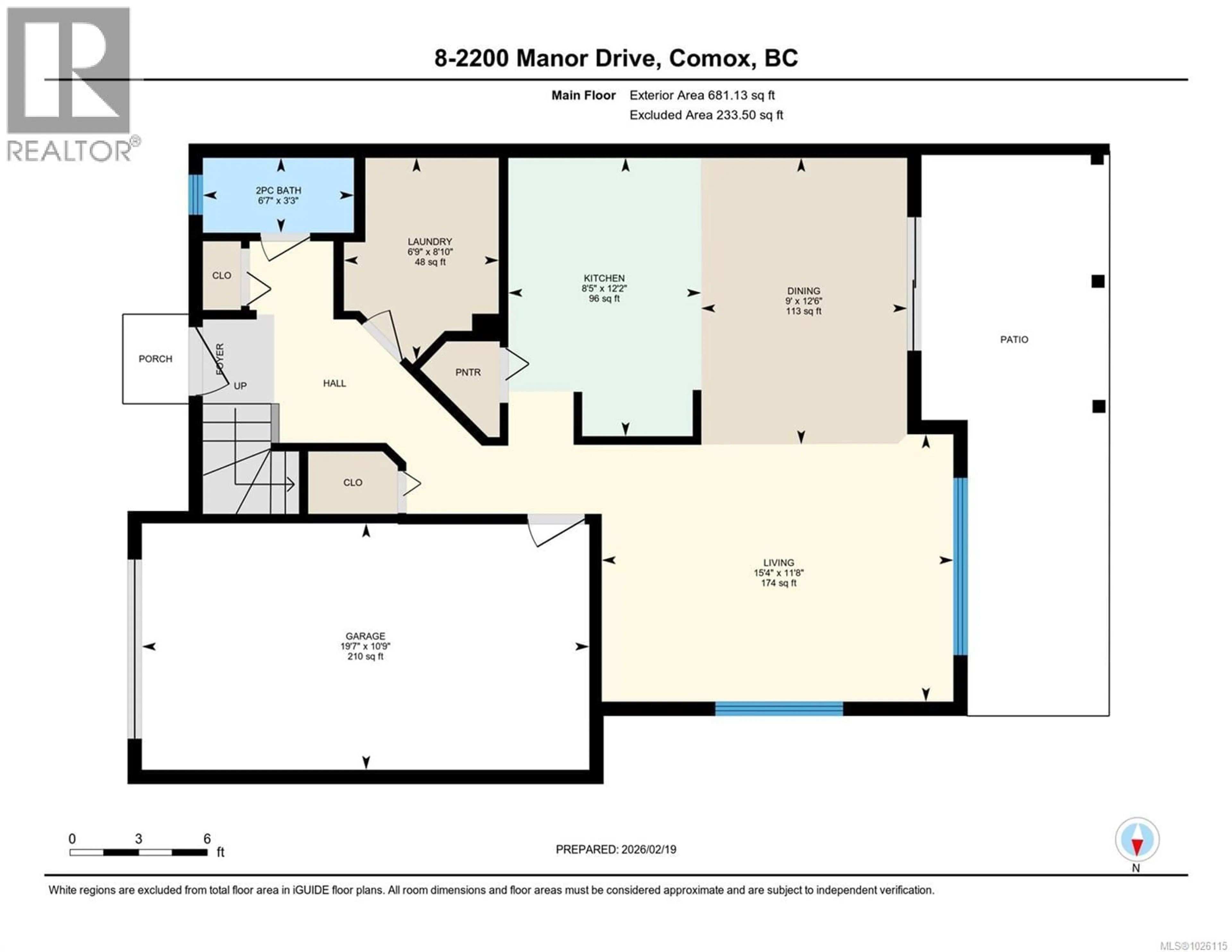 Floor plan for 8 - 2200 MANOR DRIVE, Comox British Columbia V9M1C5