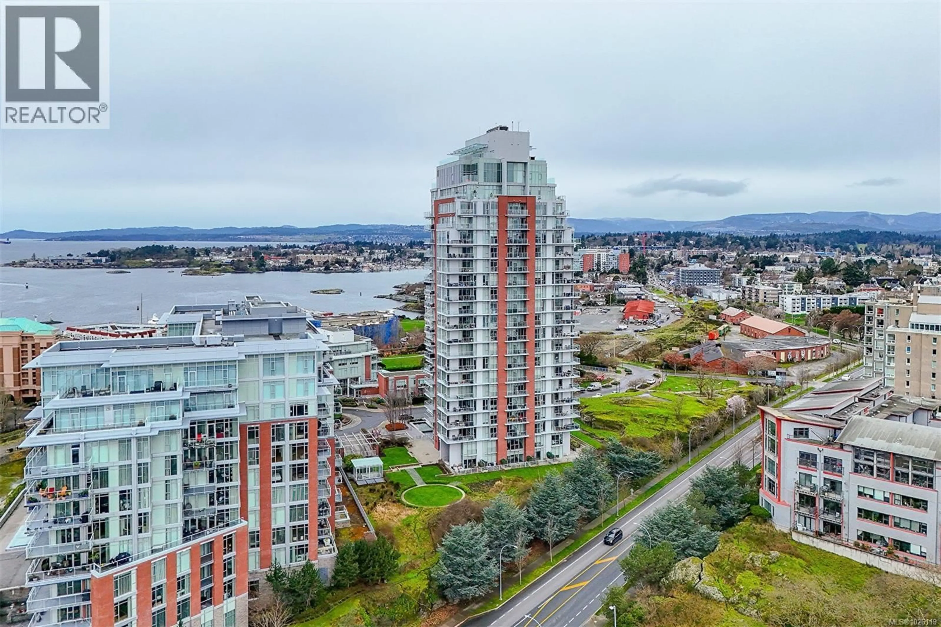 A pic from outside/outdoor area/front of a property/back of a property/a pic from drone, city buildings view from balcony for 1206 - 83 SAGHALIE ROAD, Victoria British Columbia V9A0E7