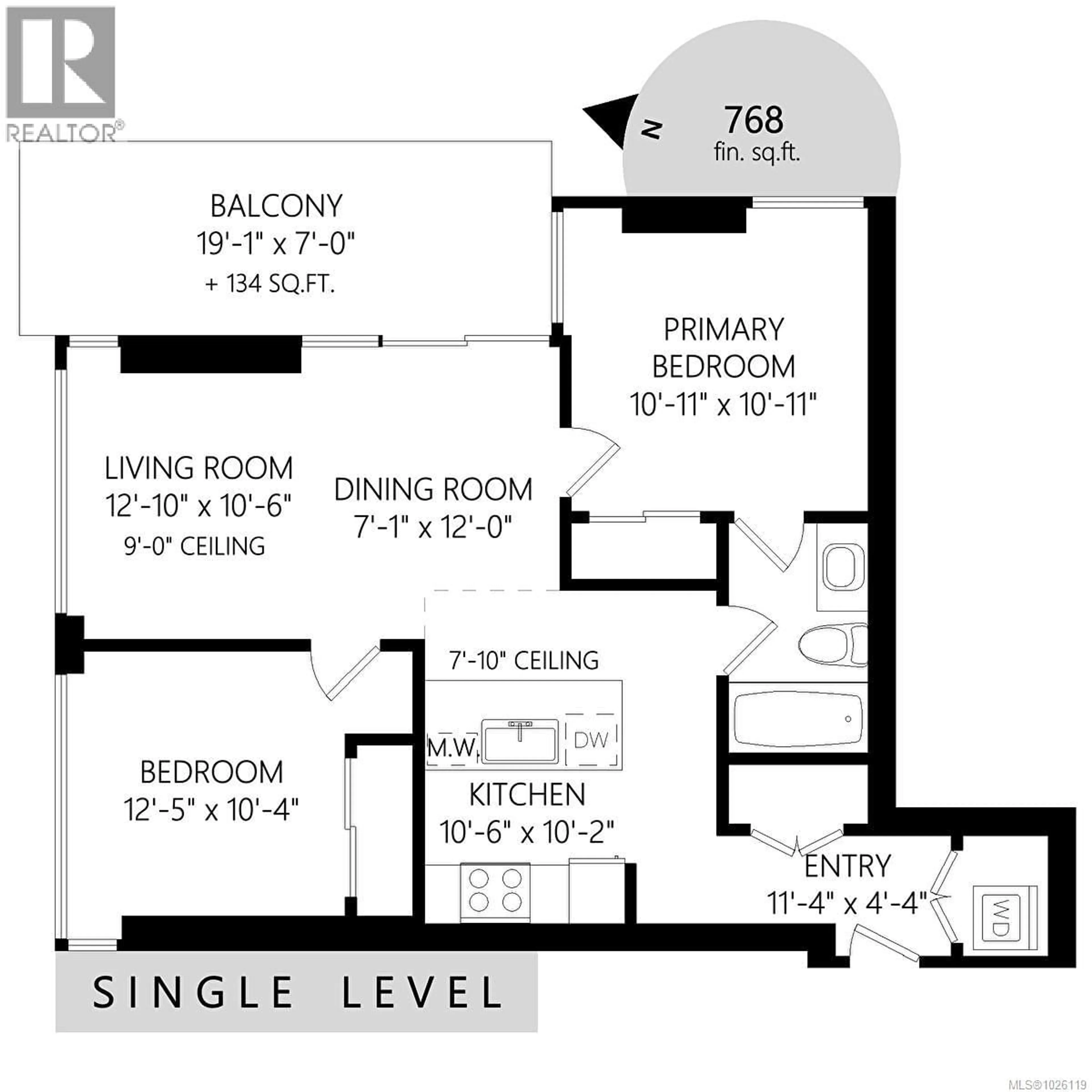 Floor plan for 1206 - 83 SAGHALIE ROAD, Victoria British Columbia V9A0E7
