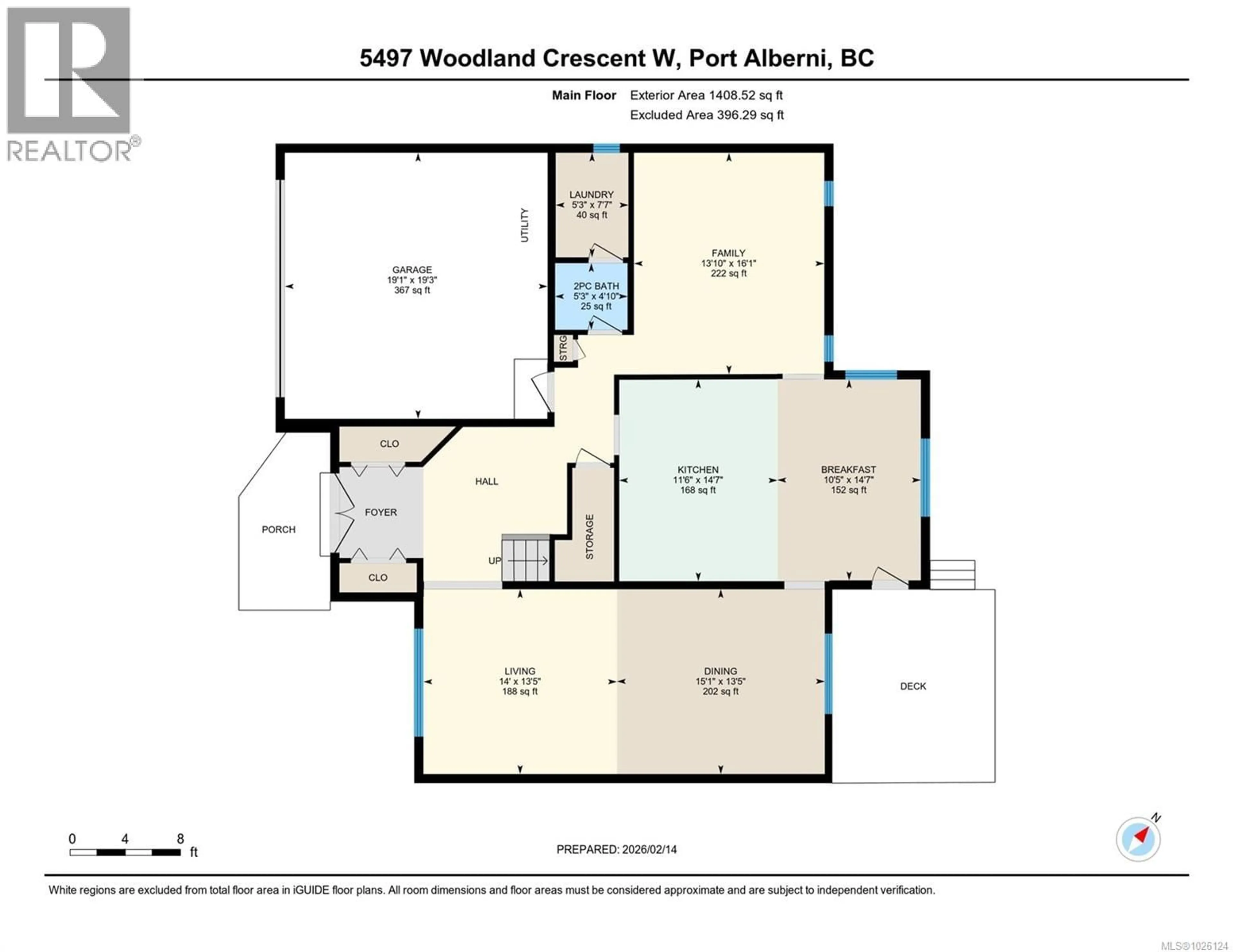 Floor plan for 5497 WOODLAND CRESCENT WEST, Port Alberni British Columbia V9Y8E6