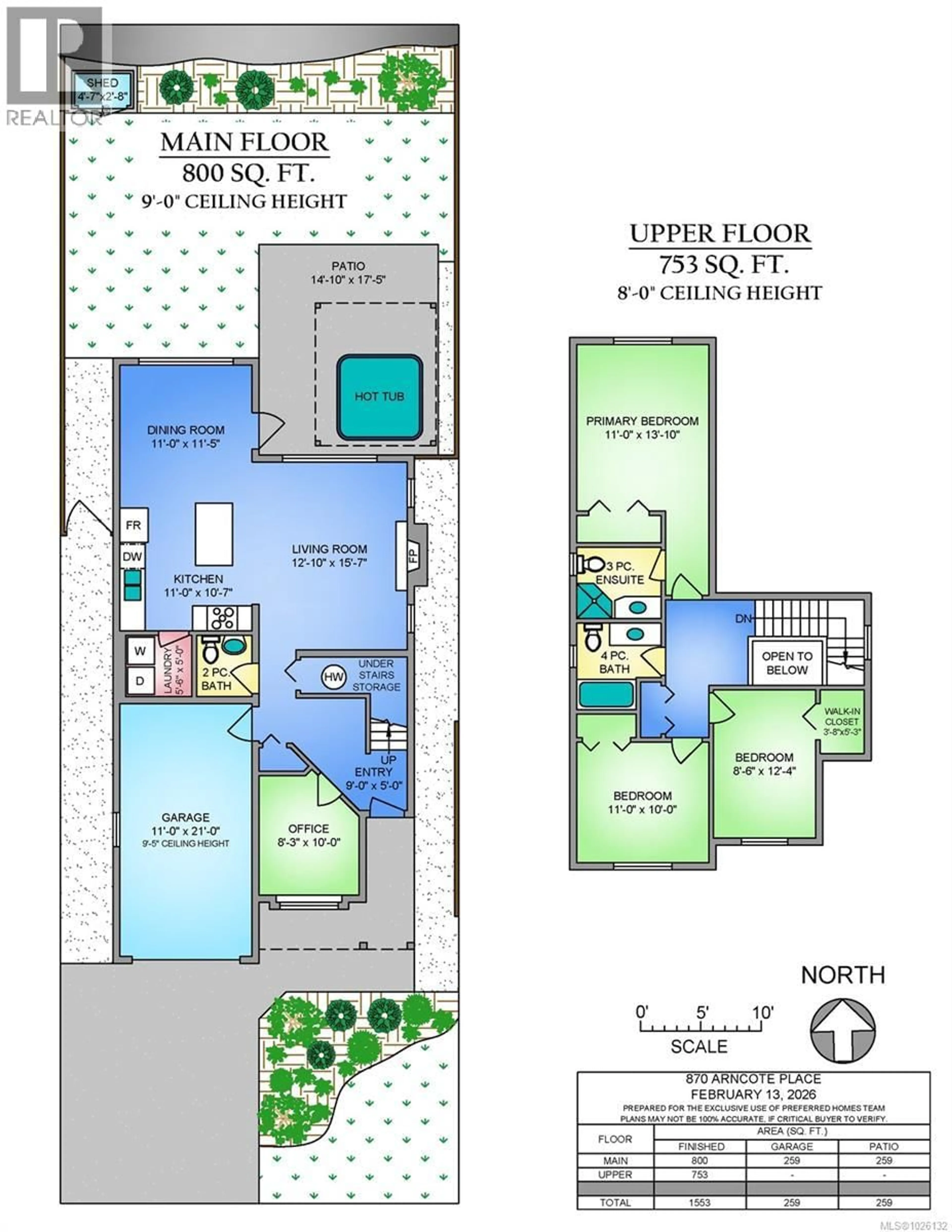 Floor plan for 870 ARNCOTE PLACE, Langford British Columbia V9B6Y1