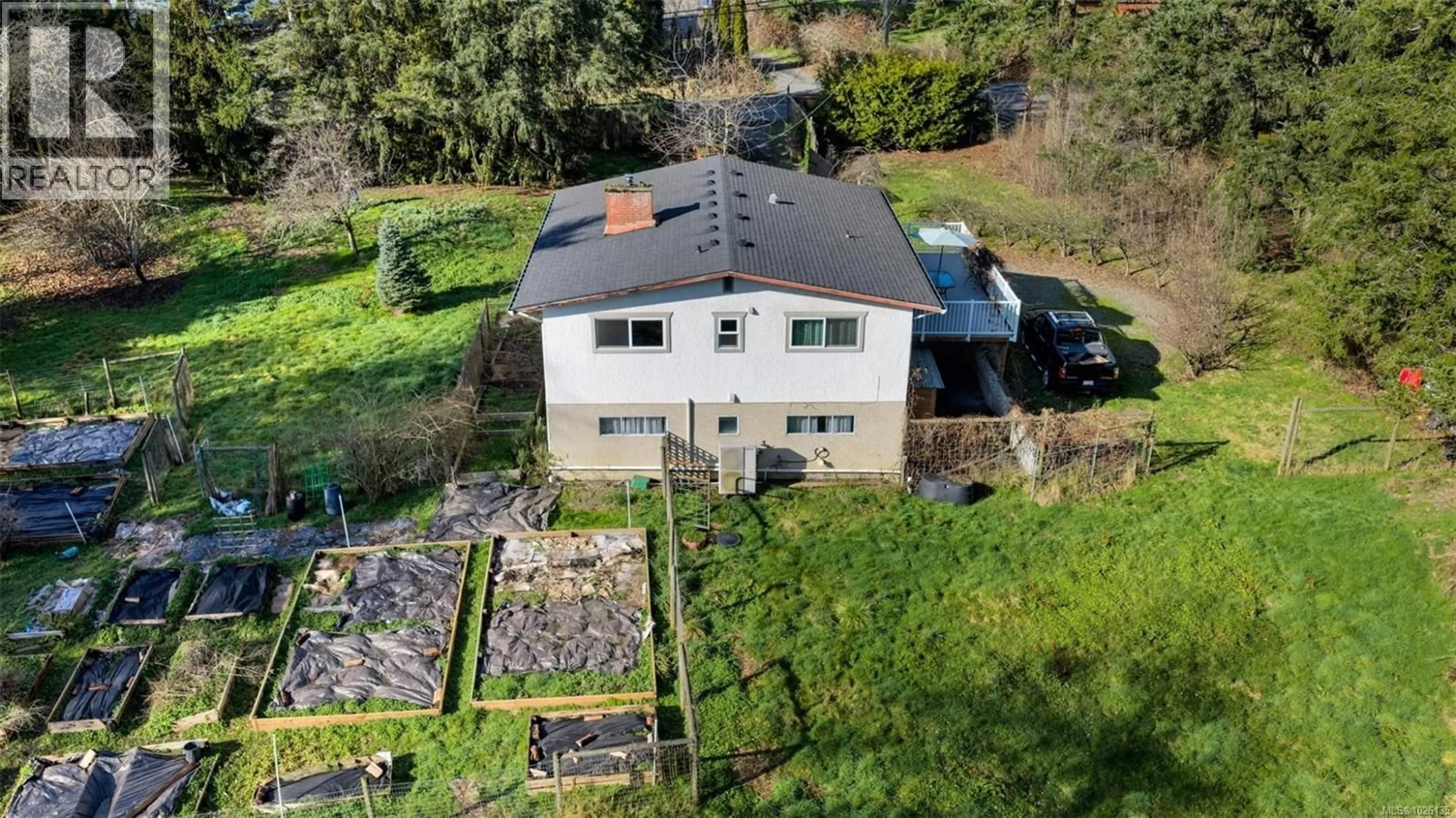 A pic from outside/outdoor area/front of a property/back of a property/a pic from drone, building for 6767 SOMENOS ROAD, Duncan British Columbia V9L5Z3