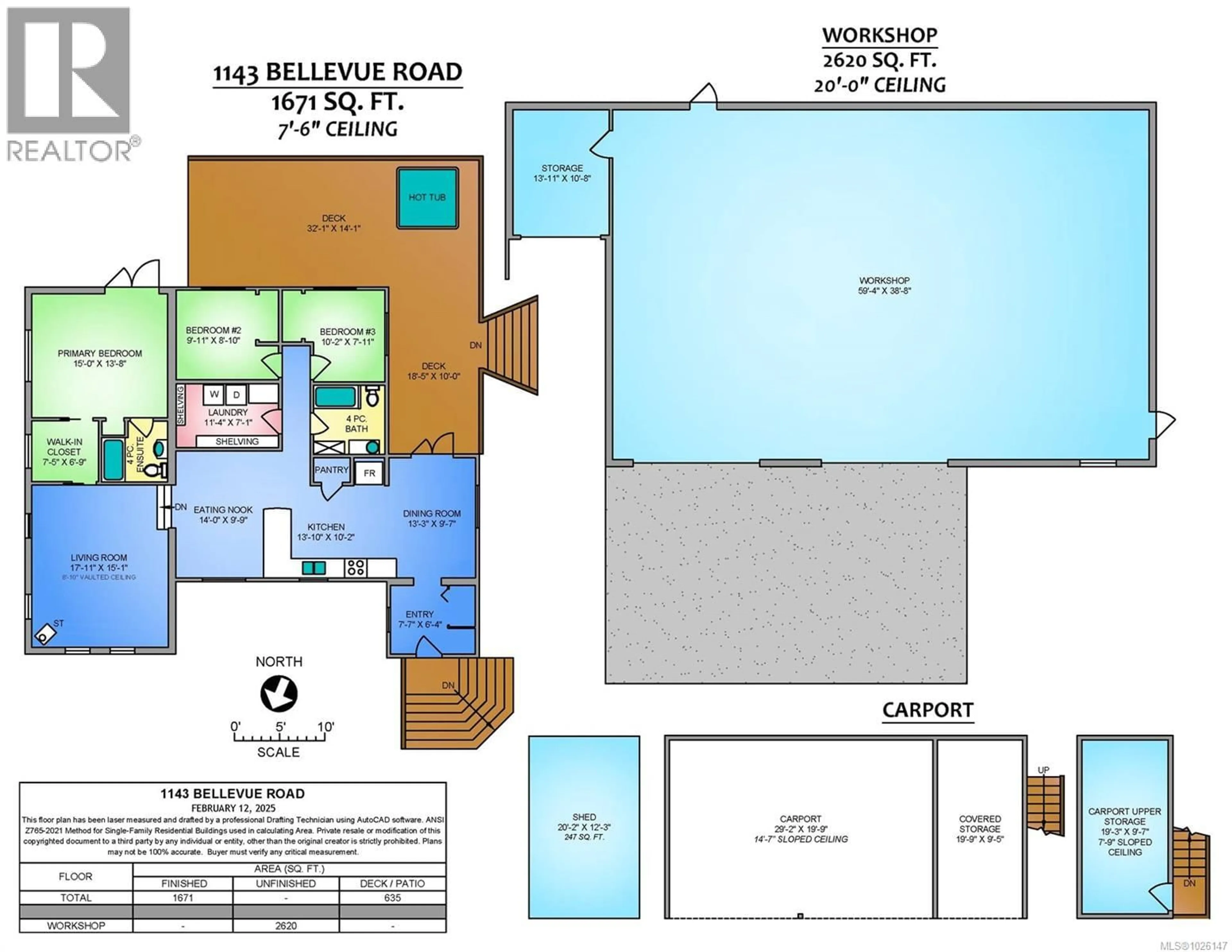 Floor plan for 1143 BELLEVUE ROAD, Parksville British Columbia V9P2C4