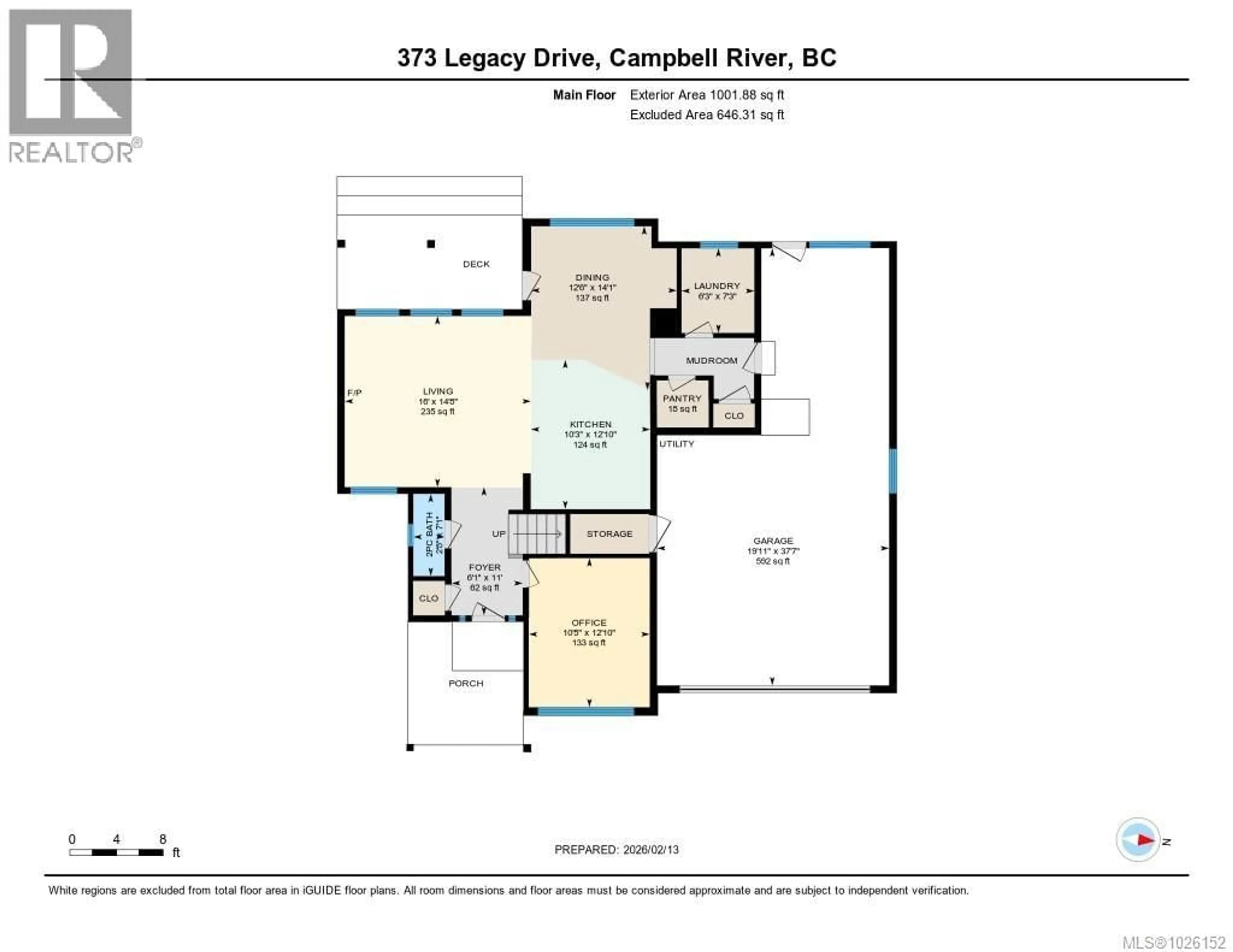 Floor plan for 373 LEGACY DRIVE, Campbell River British Columbia V9W0A6