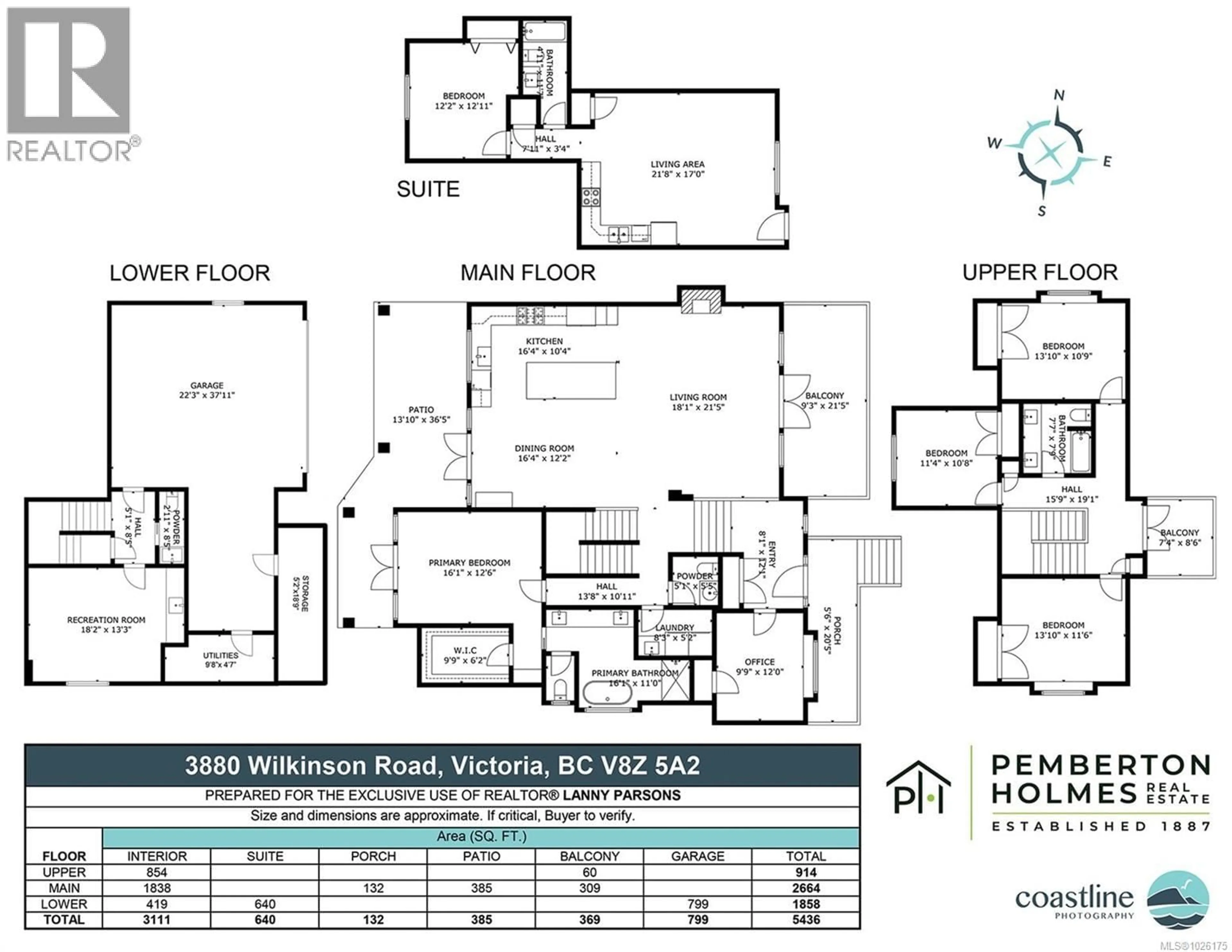 Floor plan for 3880 WILKINSON ROAD, Saanich British Columbia V8Z5A2