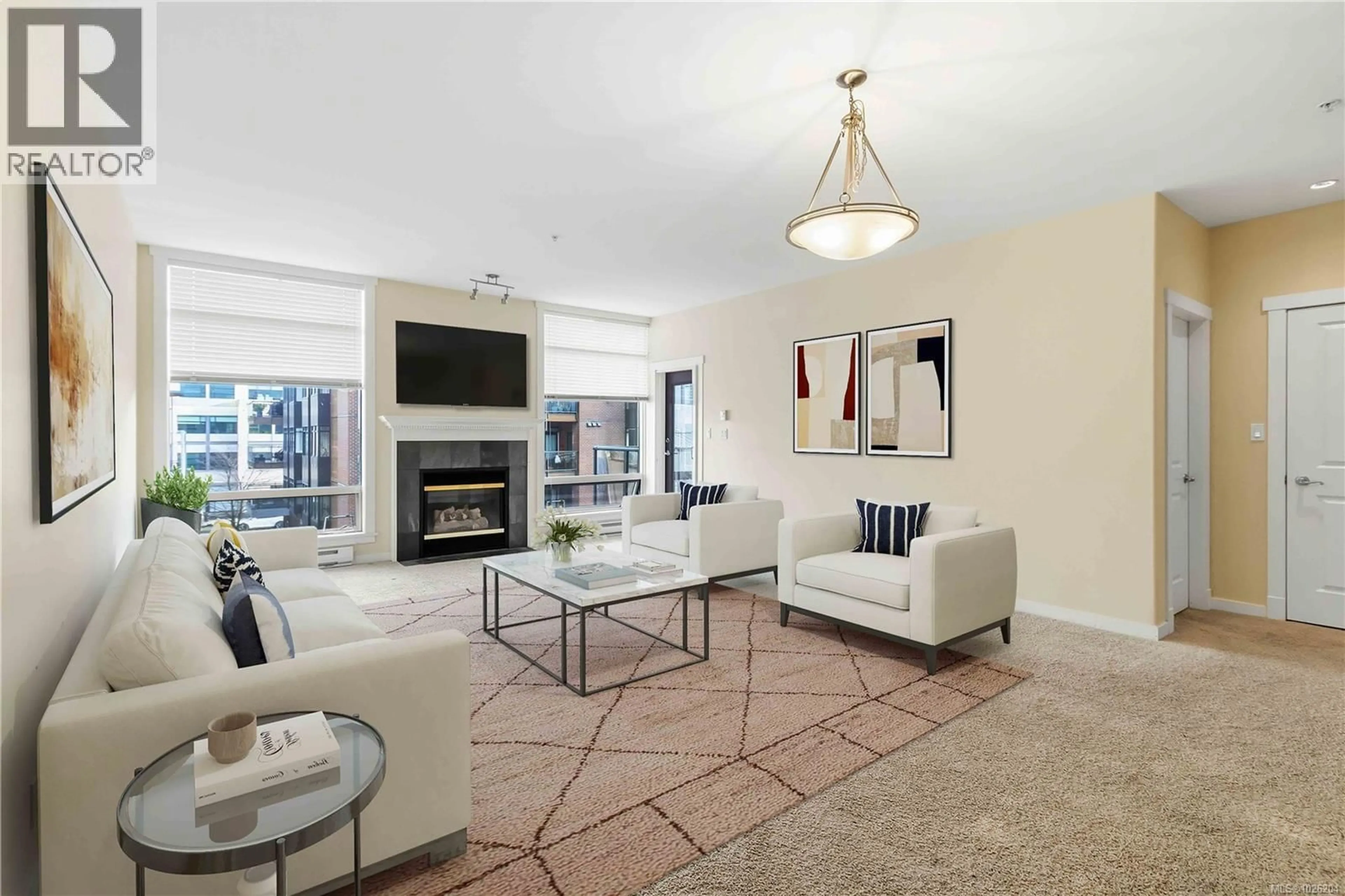 Living room with furniture, unknown for 306 - 330 WATERFRONT CRESCENT, Victoria British Columbia V8T5K3