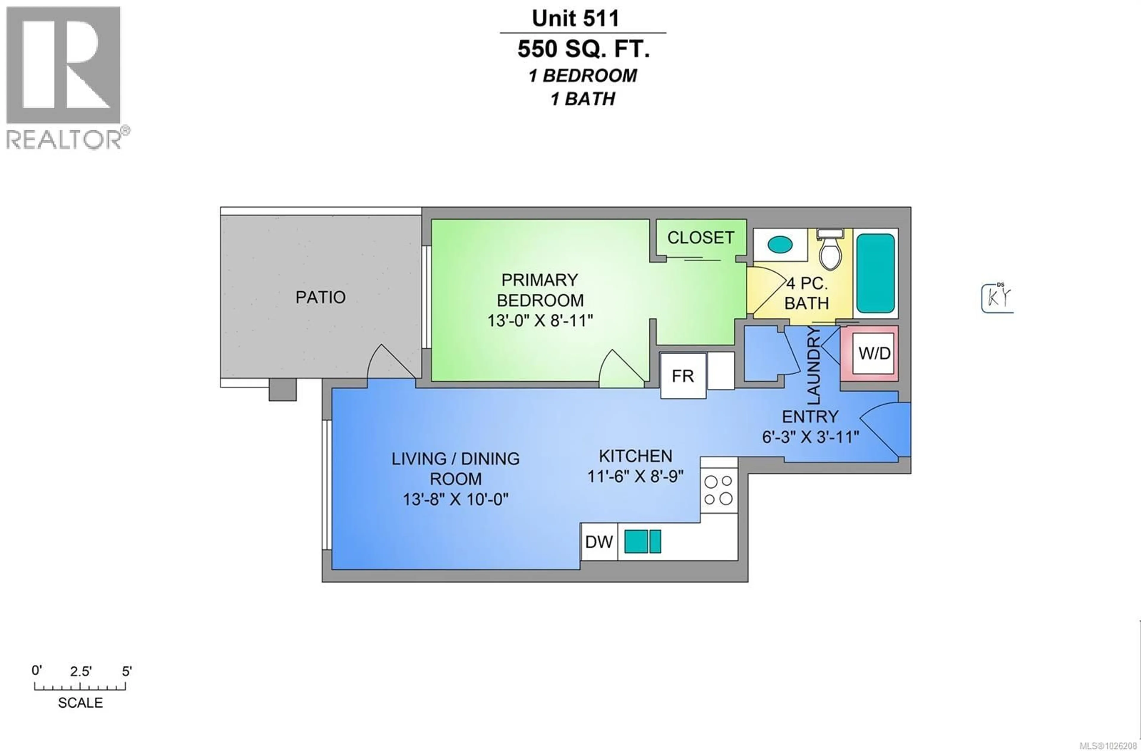 Floor plan for 511 - 6320 SENTINAL DRIVE, Nanaimo British Columbia V9V1W4