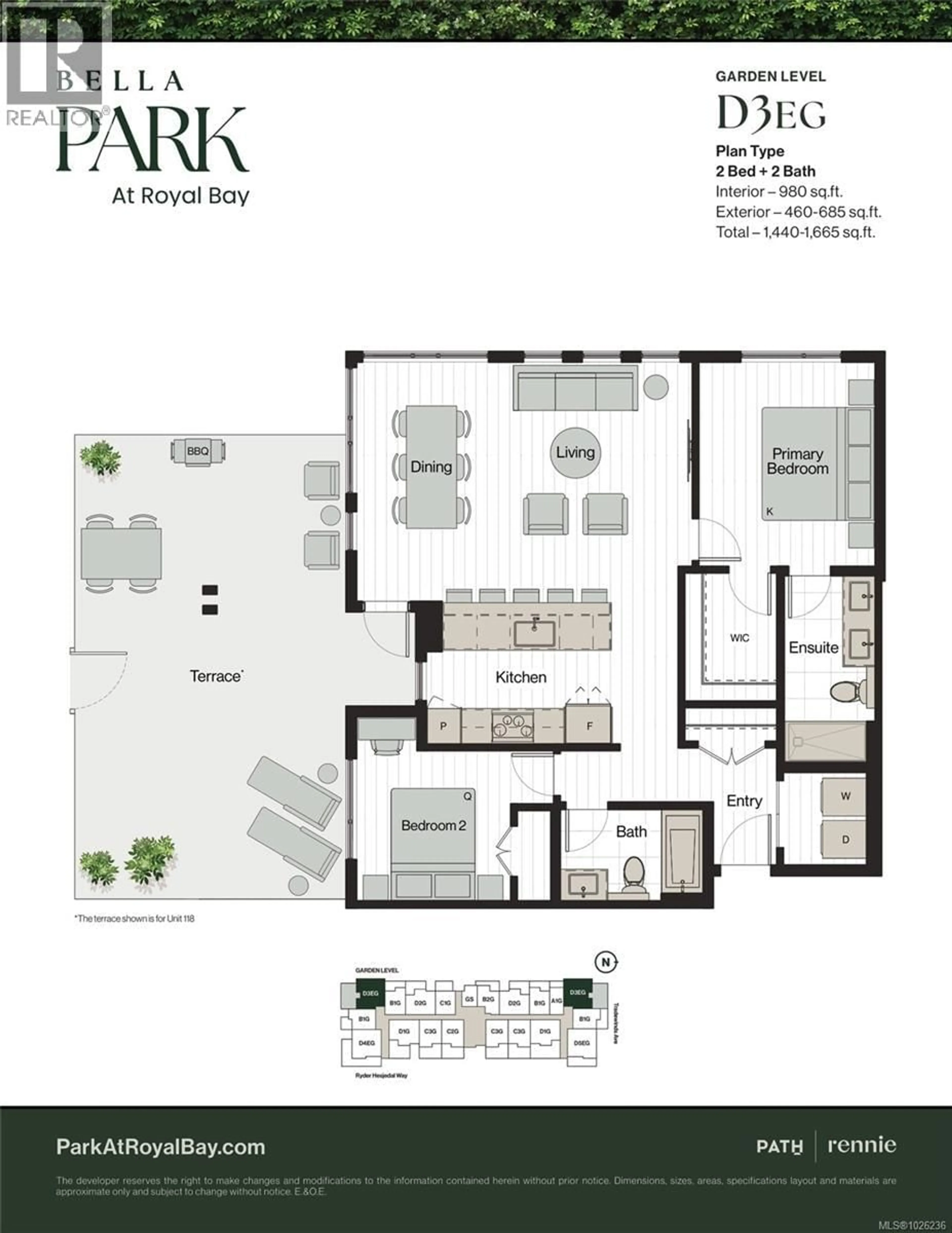 Floor plan for 100 - 3582 RYDER HESJEDAL WAY, Colwood British Columbia V9C0J6