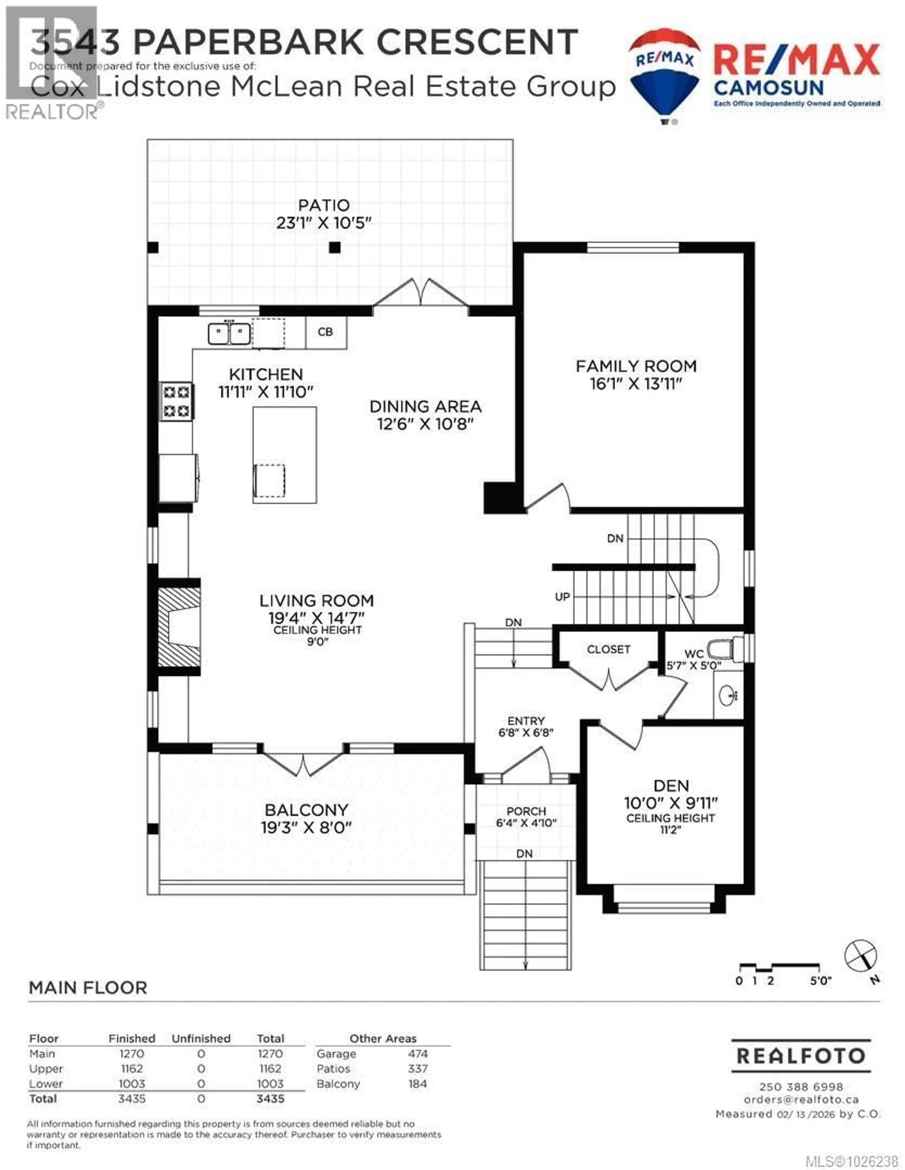 Floor plan for 3543 PAPERBARK CRESCENT, Langford British Columbia V9C0L5