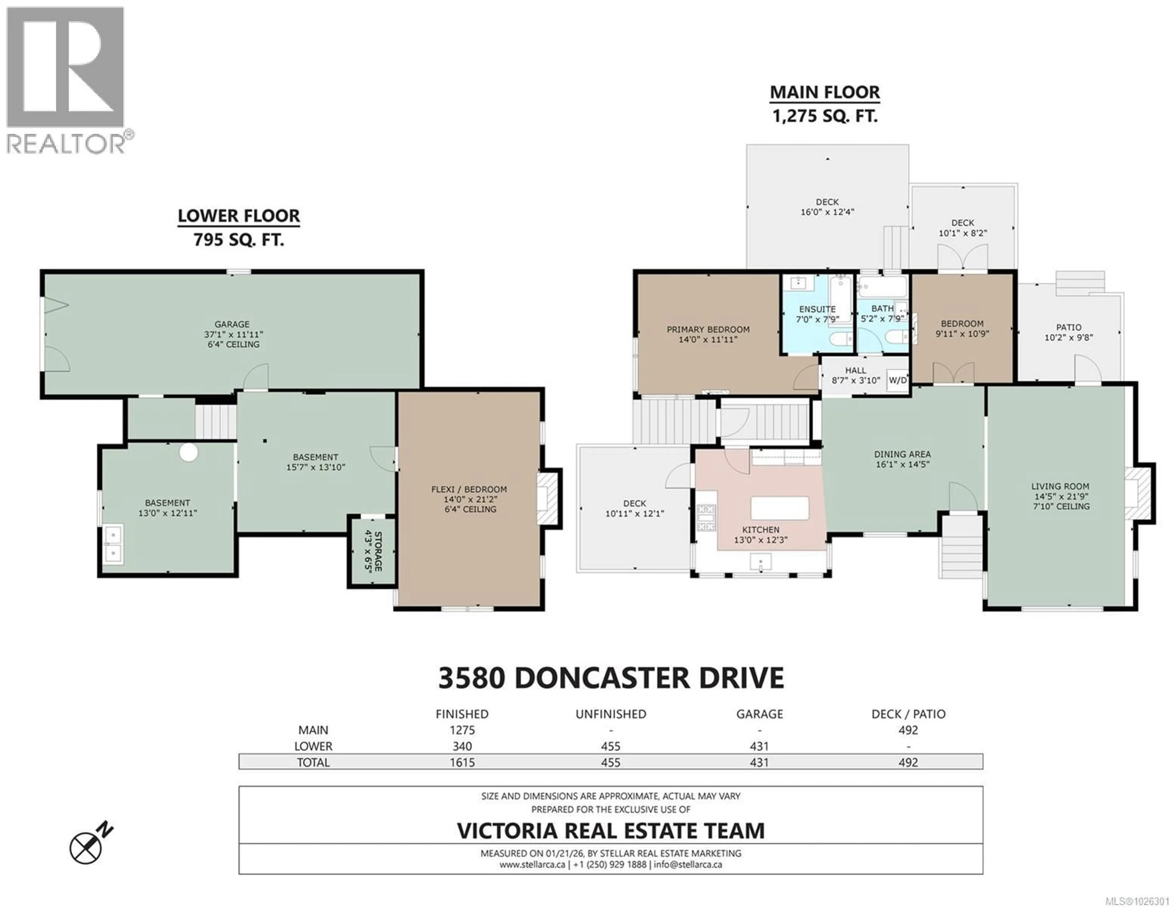 Floor plan for 3580 DONCASTER DRIVE, Saanich British Columbia V8P3W3