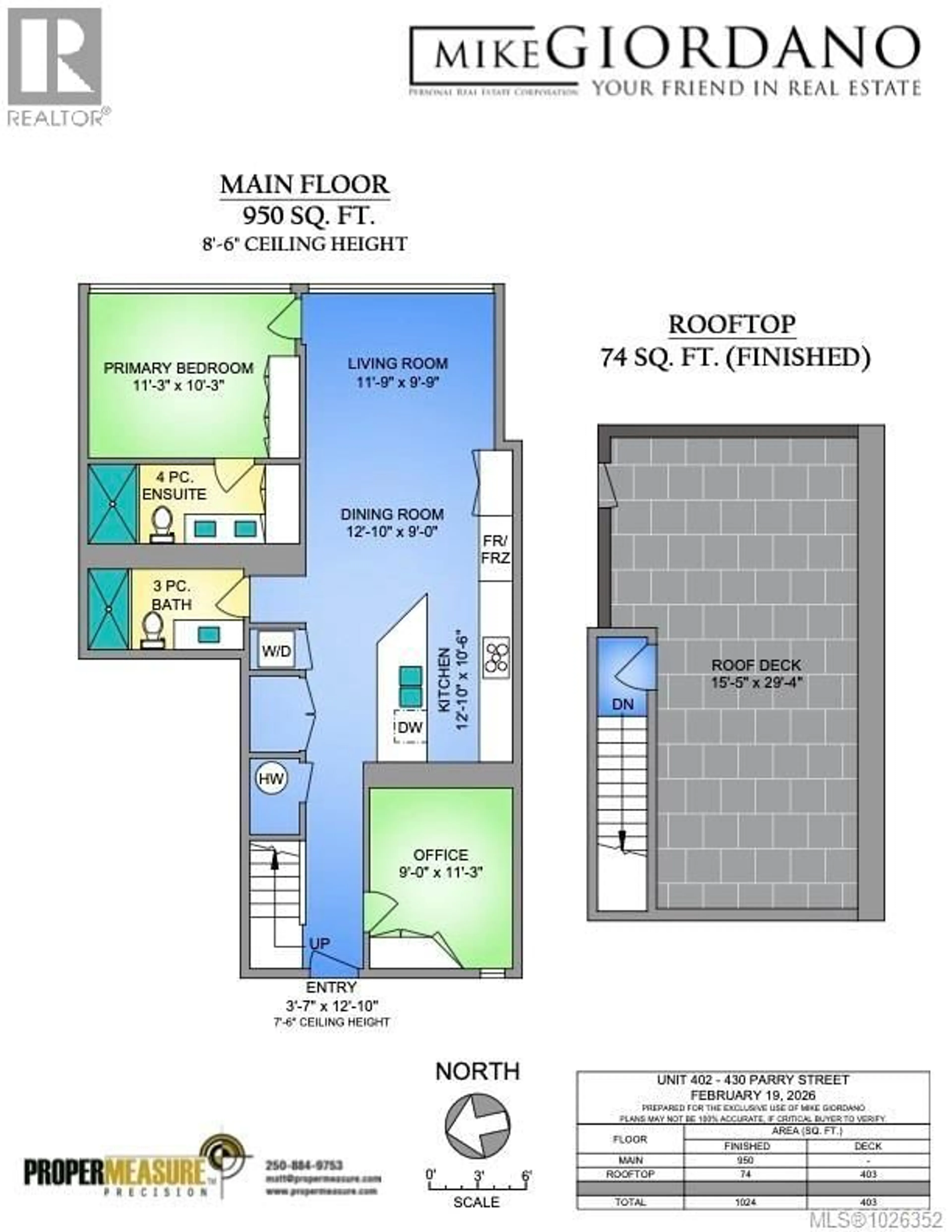 Floor plan for 402 - 430 PARRY STREET, Victoria British Columbia V8V2H7