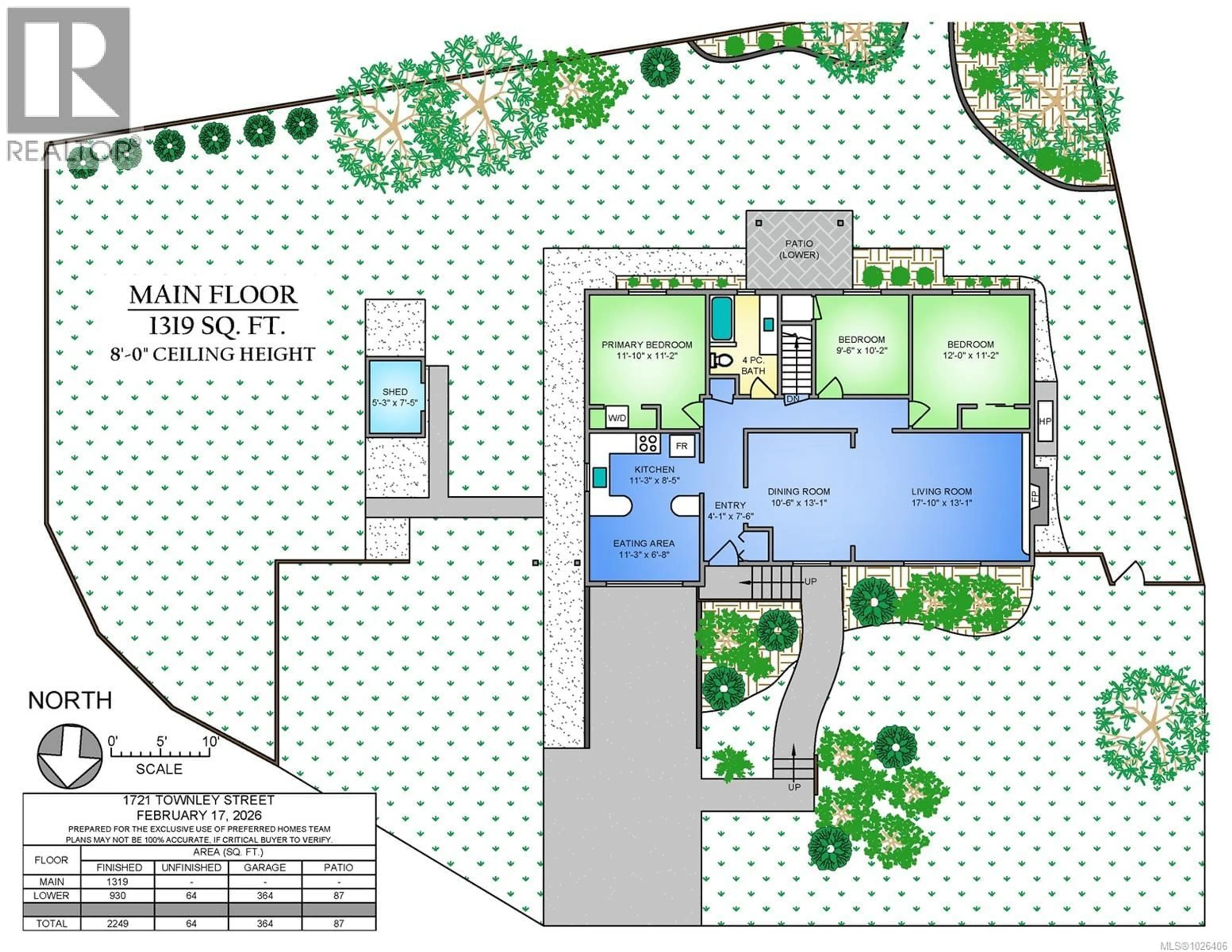 Floor plan for 1721 TOWNLEY STREET, Saanich British Columbia V8R3A6