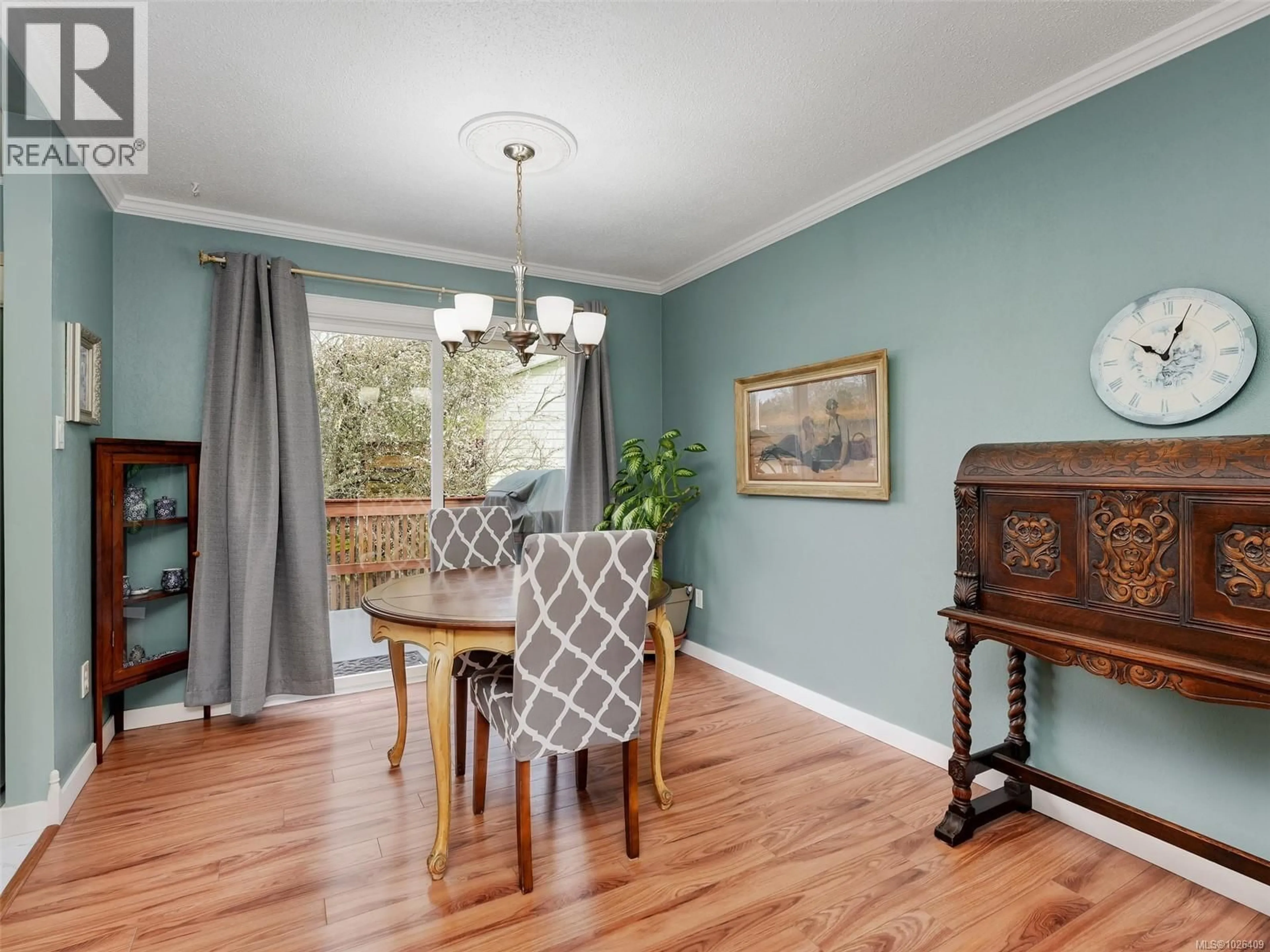 Dining room, wood/laminate floor for 7058 WRIGHT ROAD, Sooke British Columbia V8Z0S5