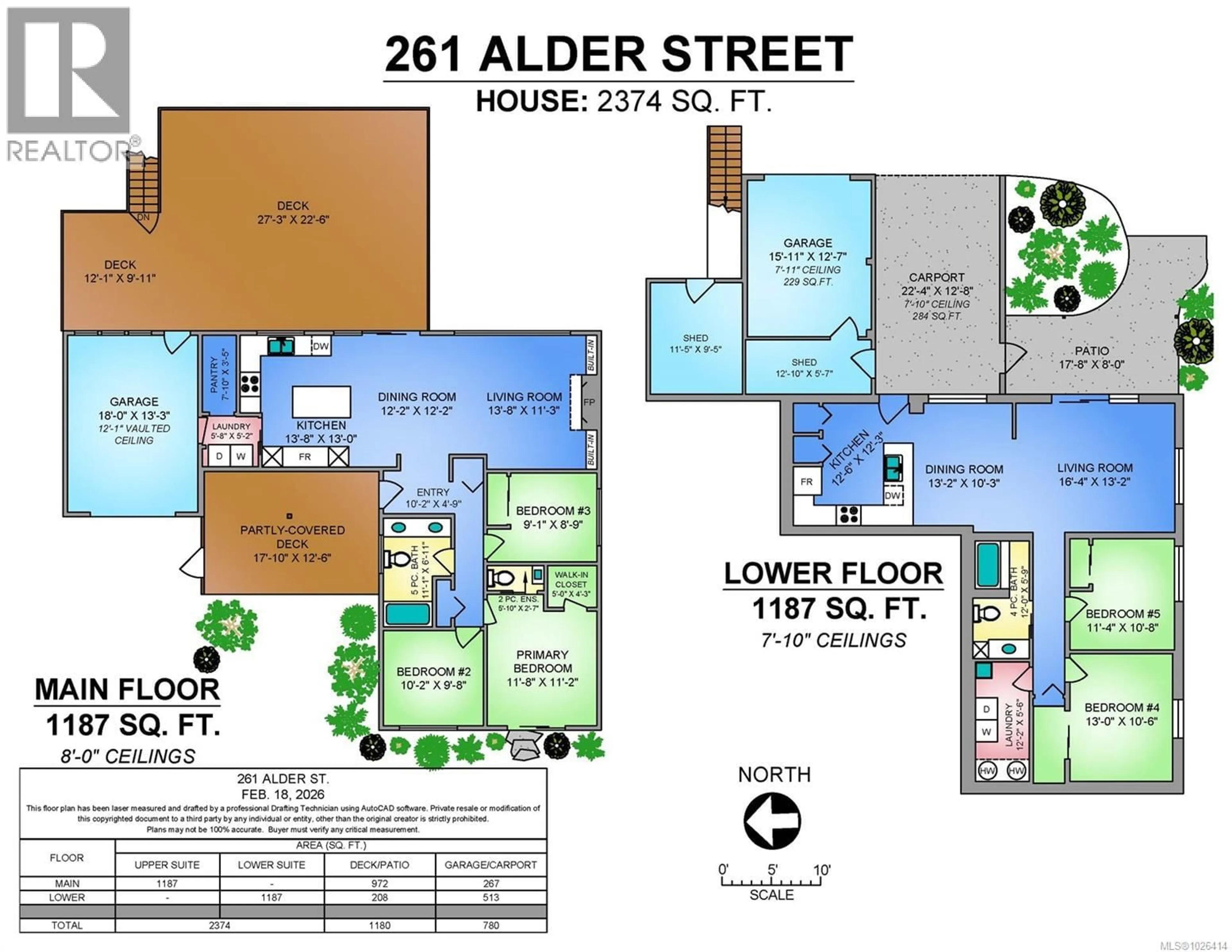 Floor plan for 261 ALDER STREET, Campbell River British Columbia V9W2N6