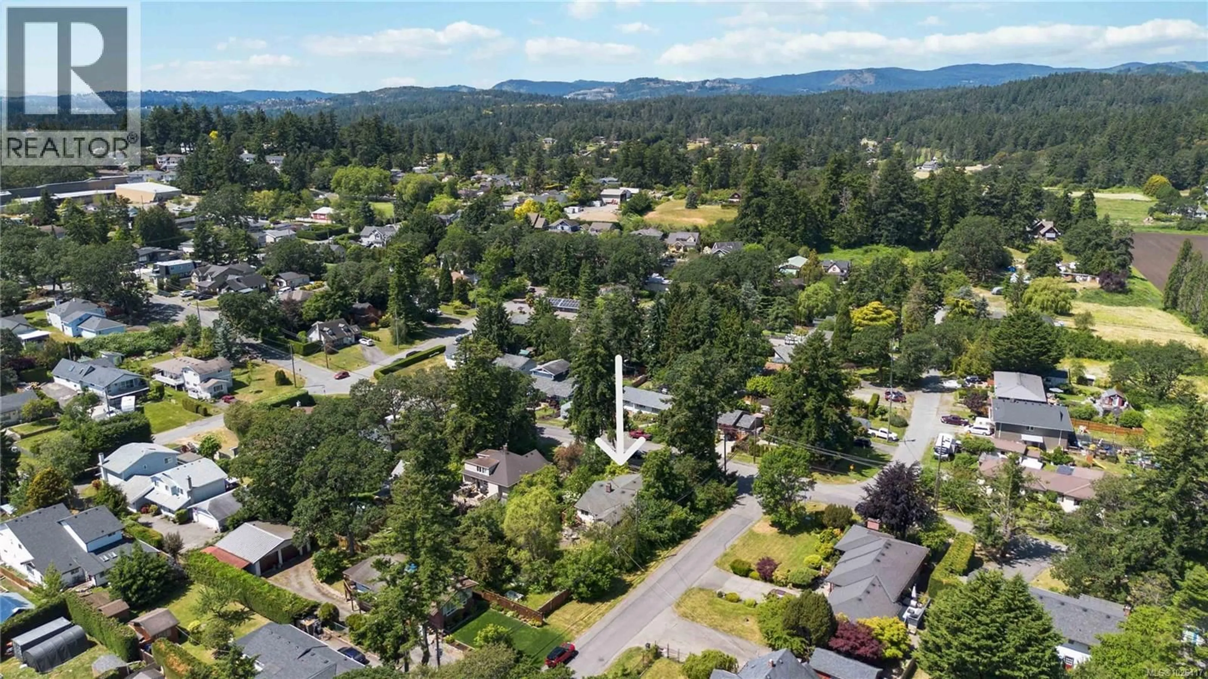 A pic from outside/outdoor area/front of a property/back of a property/a pic from drone, mountain view for 4155 NORTH ROAD, Saanich British Columbia V8Z5H9