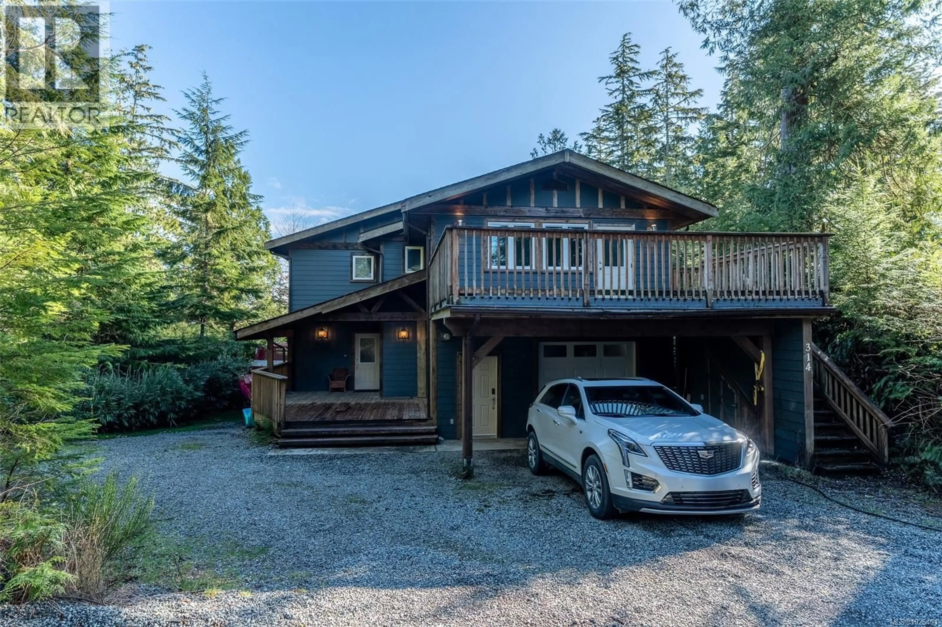 A pic from outside/outdoor area/front of a property/back of a property/a pic from drone, unknown for 314 REEF POINT ROAD, Ucluelet British Columbia V0R3A0
