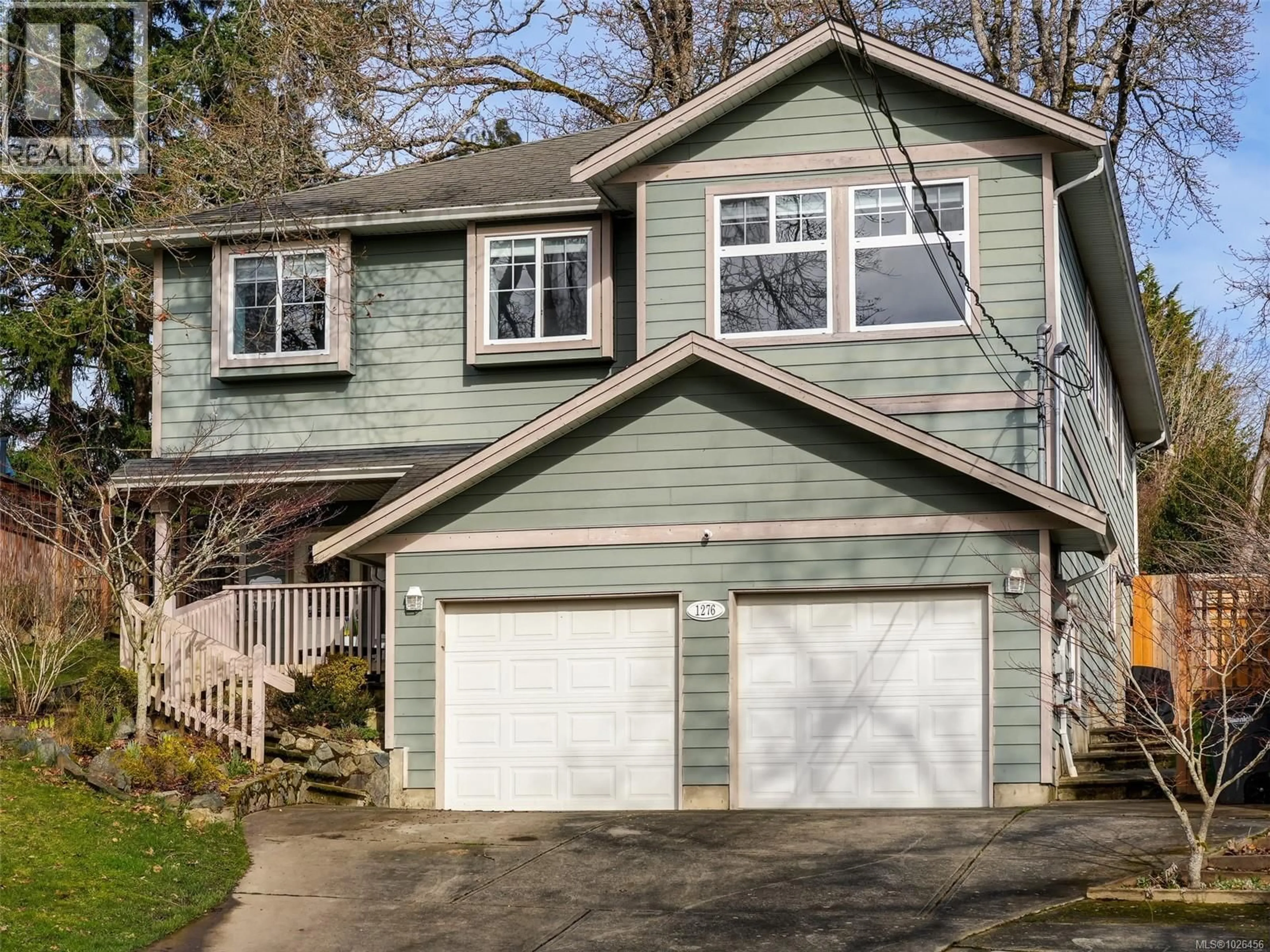 Home with vinyl exterior material, street for 1276 ALAN ROAD, Saanich British Columbia V8Z3A2