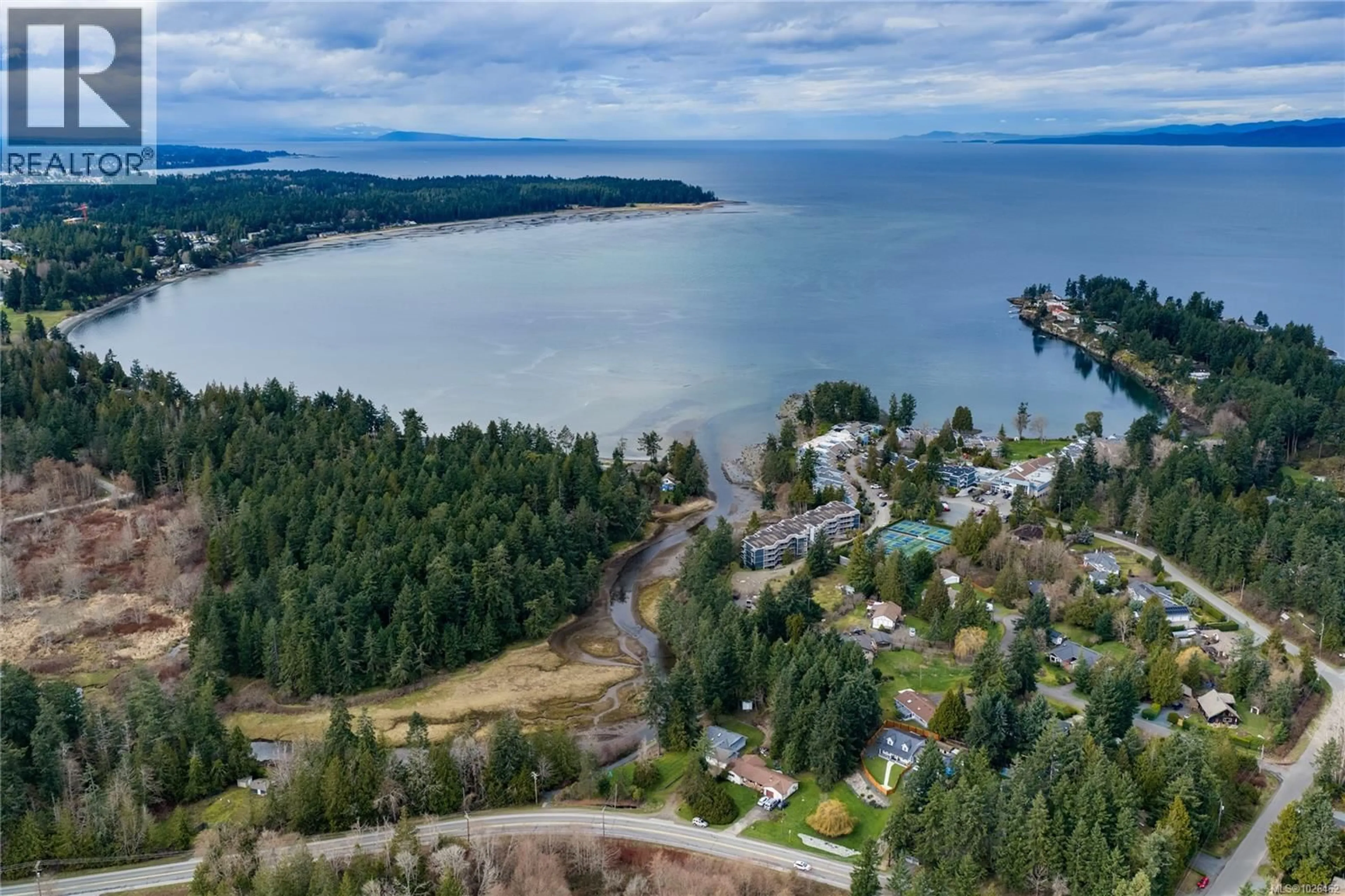 A pic from outside/outdoor area/front of a property/back of a property/a pic from drone, water/lake/river/ocean view for 1665 NORTHWEST BAY ROAD, Nanoose Bay British Columbia V9P9C4