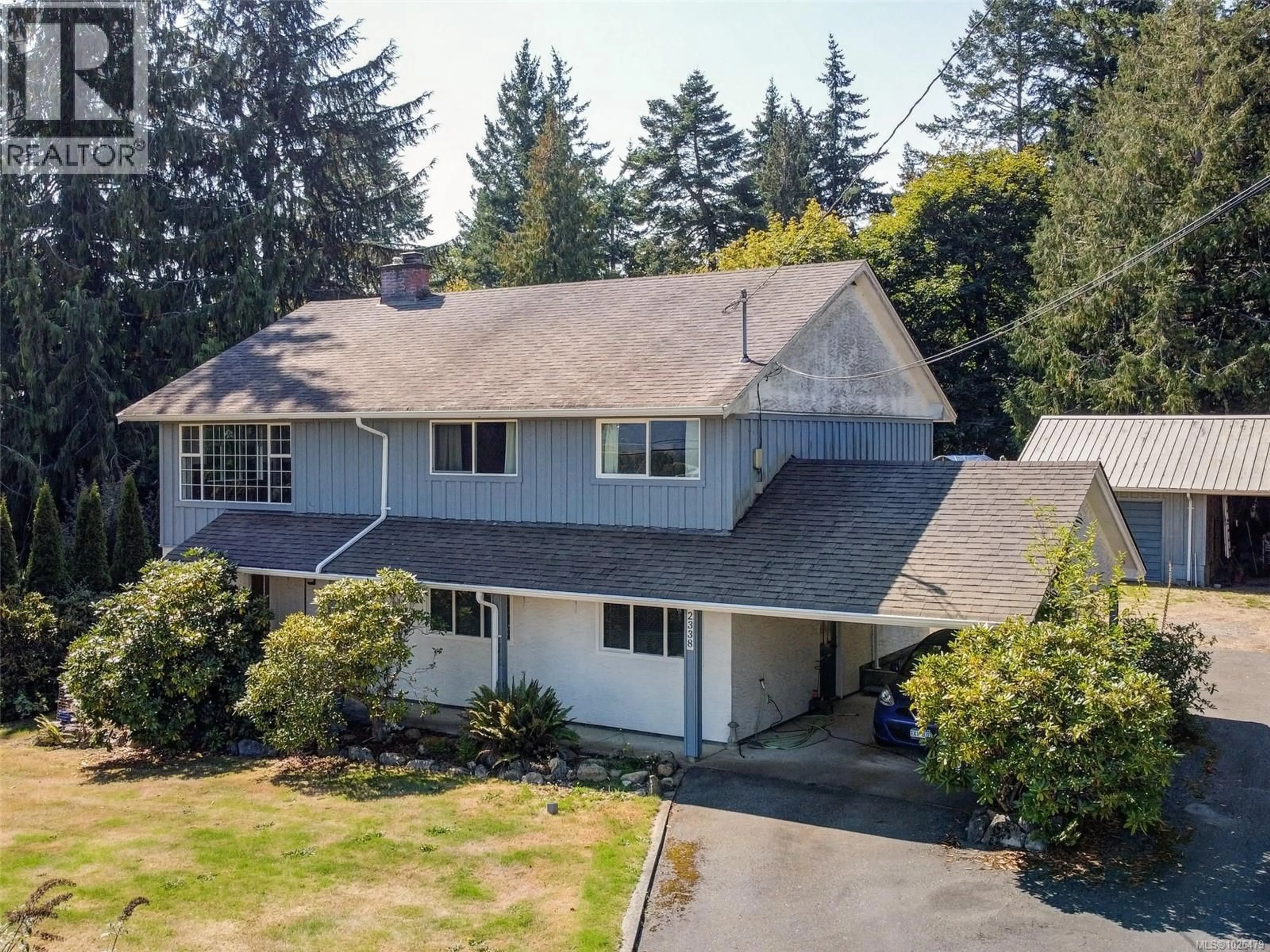 A pic from outside/outdoor area/front of a property/back of a property/a pic from drone, street for 2338 CHURCH ROAD, Sooke British Columbia V9Z0W2