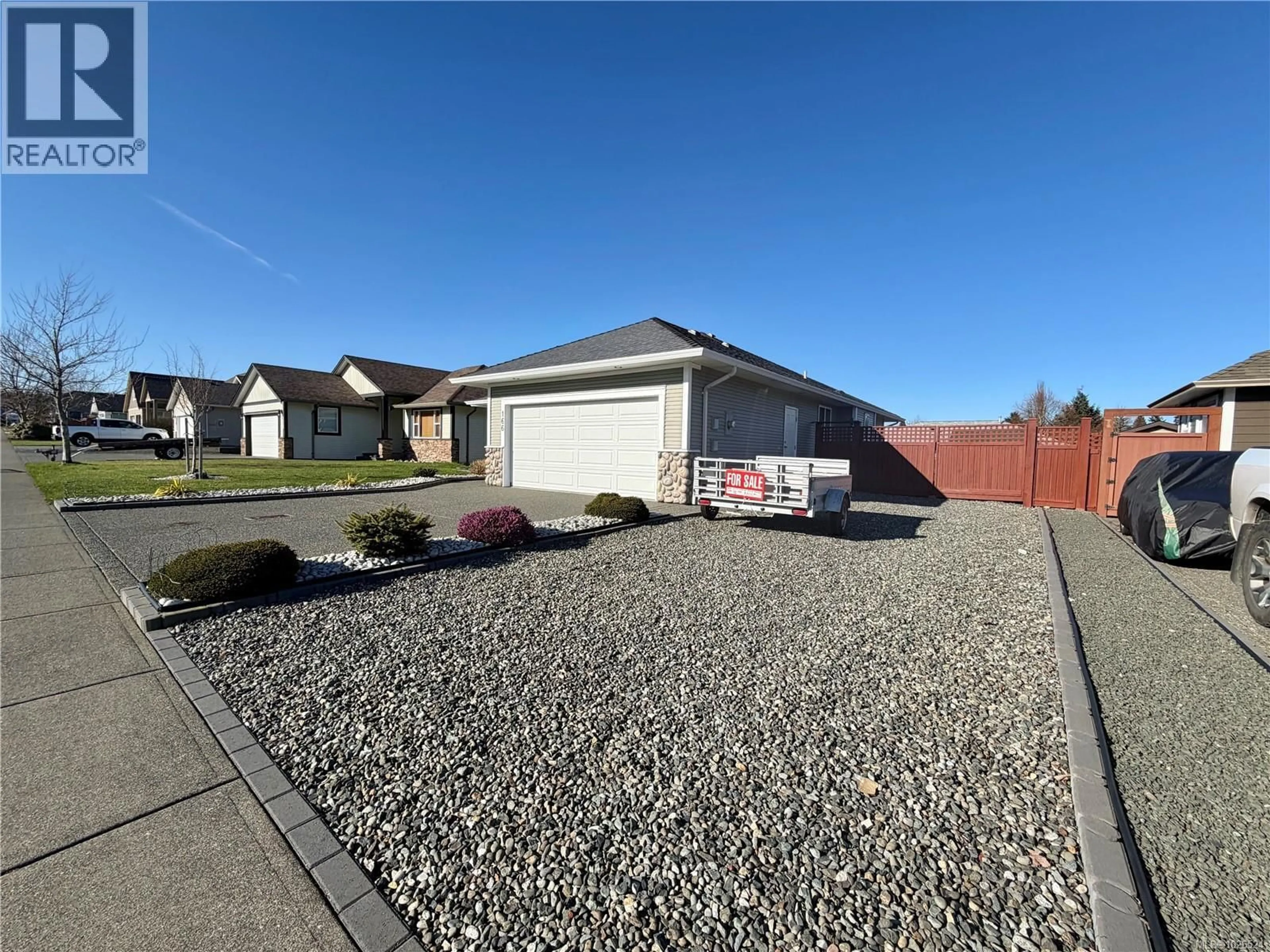 A pic from outside/outdoor area/front of a property/back of a property/a pic from drone, street for 166 BRIND'AMOUR DRIVE, Campbell River British Columbia V9H0A2