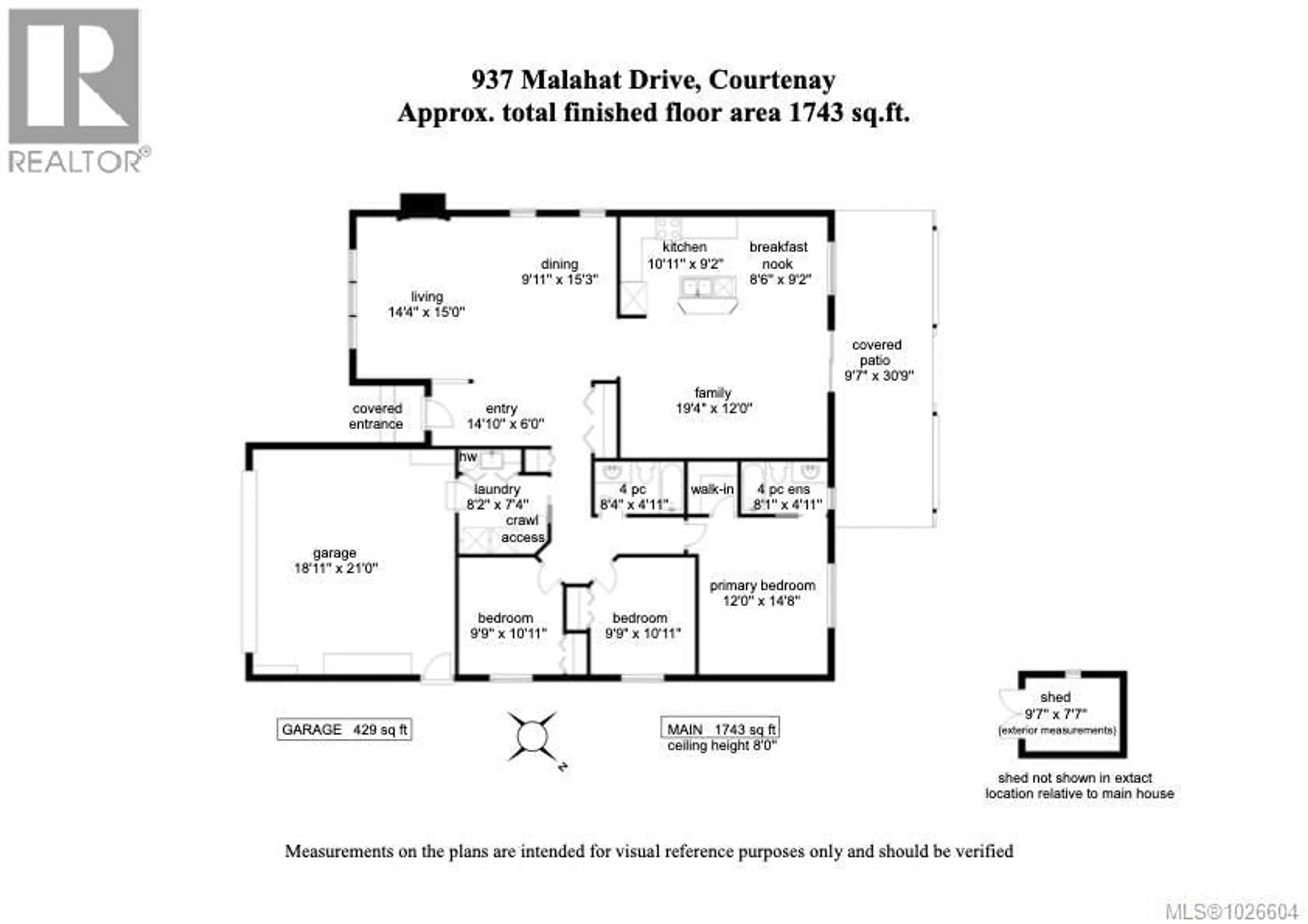 Floor plan for 937 MALAHAT DRIVE, Courtenay British Columbia V9N9E3