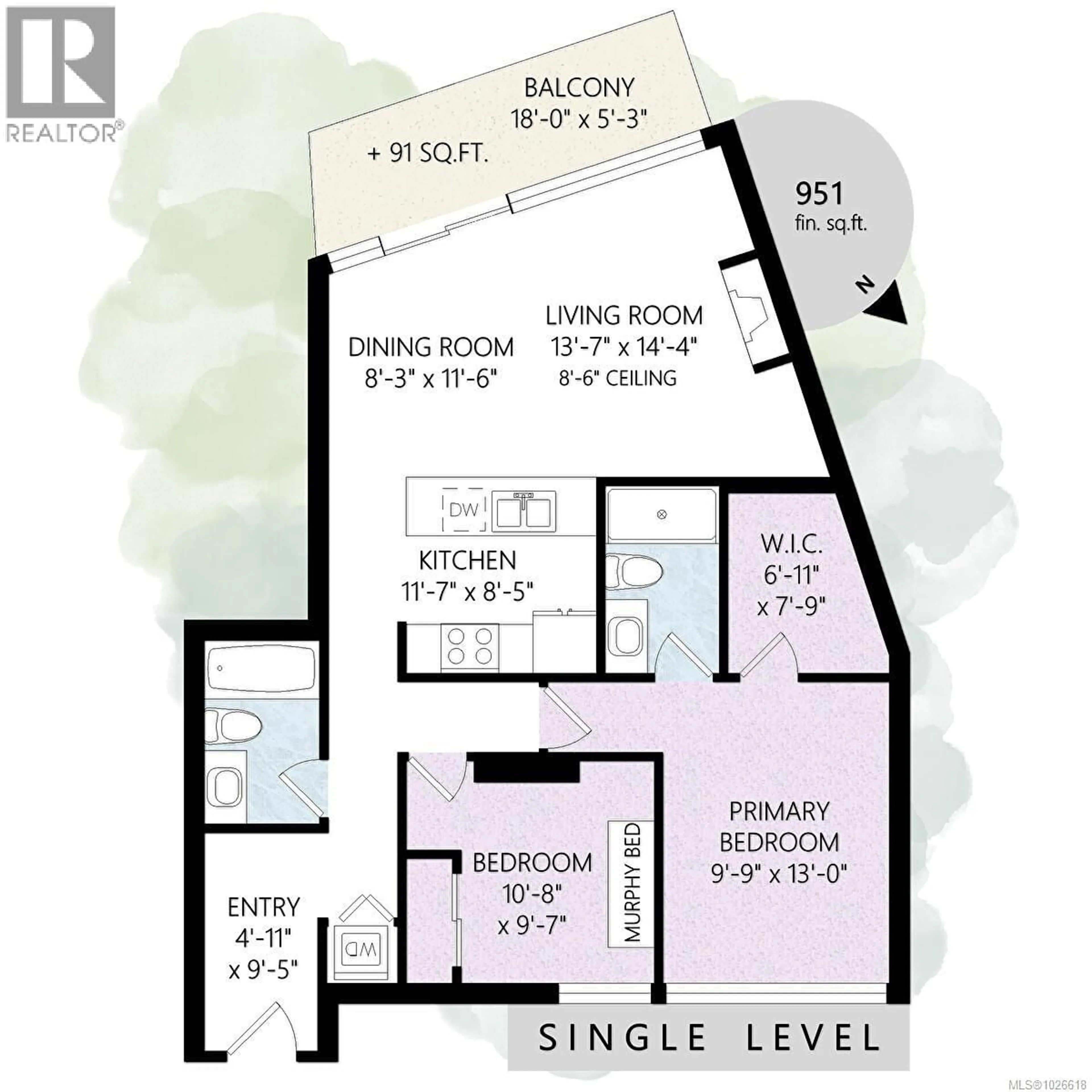 Floor plan for 1005 - 160 WILSON STREET, Victoria British Columbia V9A7P9
