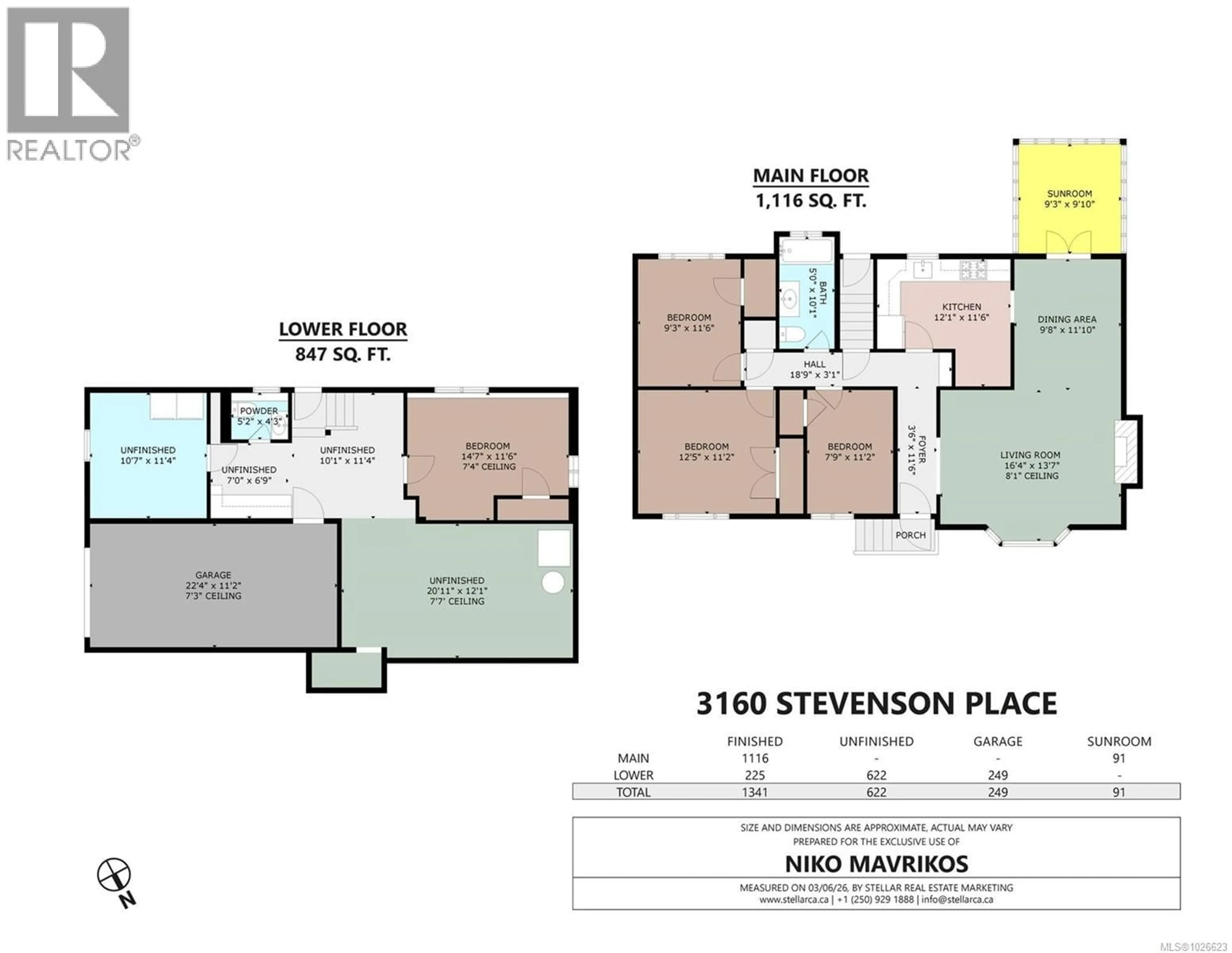 Floor plan for 3160 STEVENSON PLACE, Victoria British Columbia V8X1C5