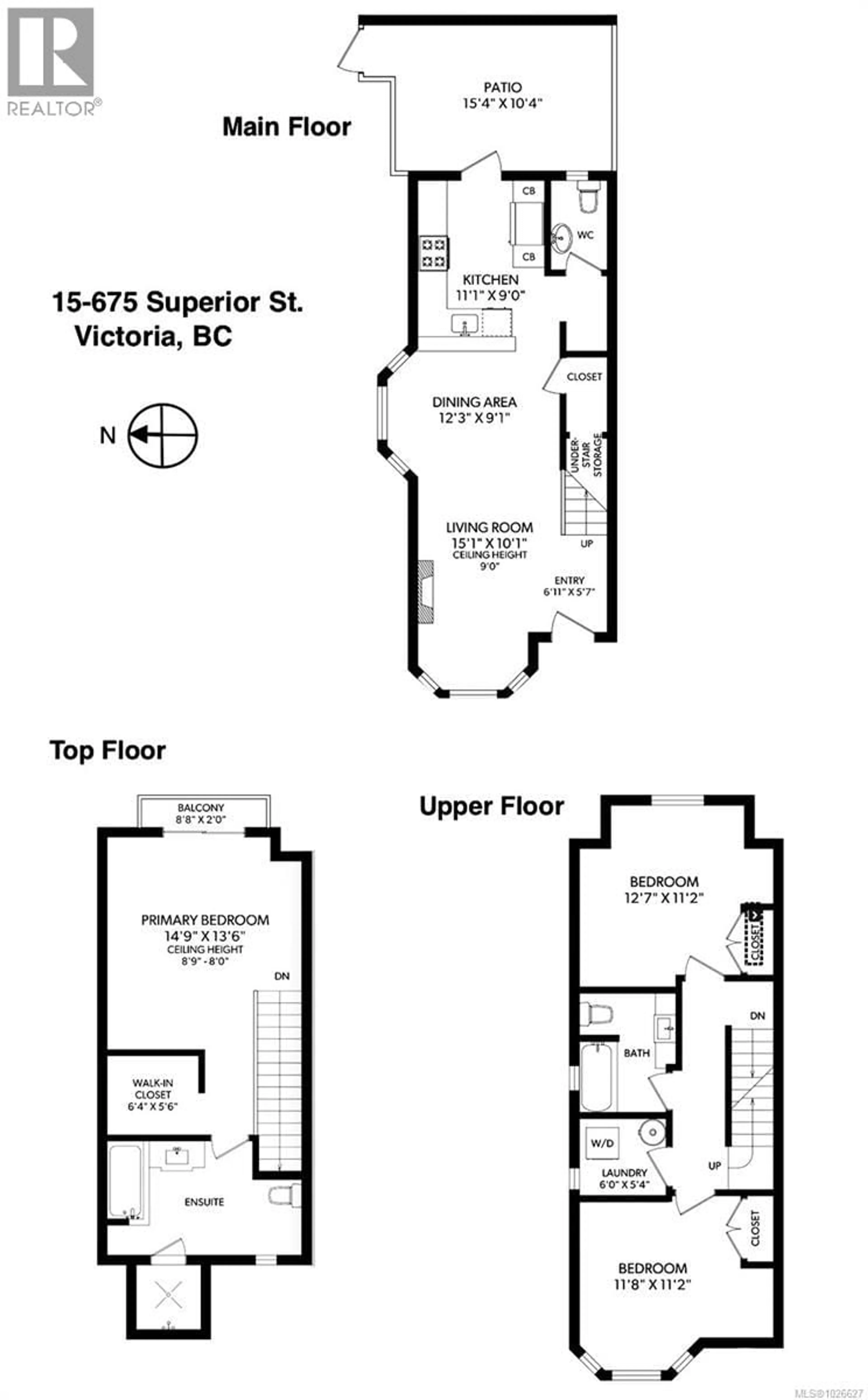 Floor plan for 15 - 675 SUPERIOR STREET, Victoria British Columbia V8V1V1