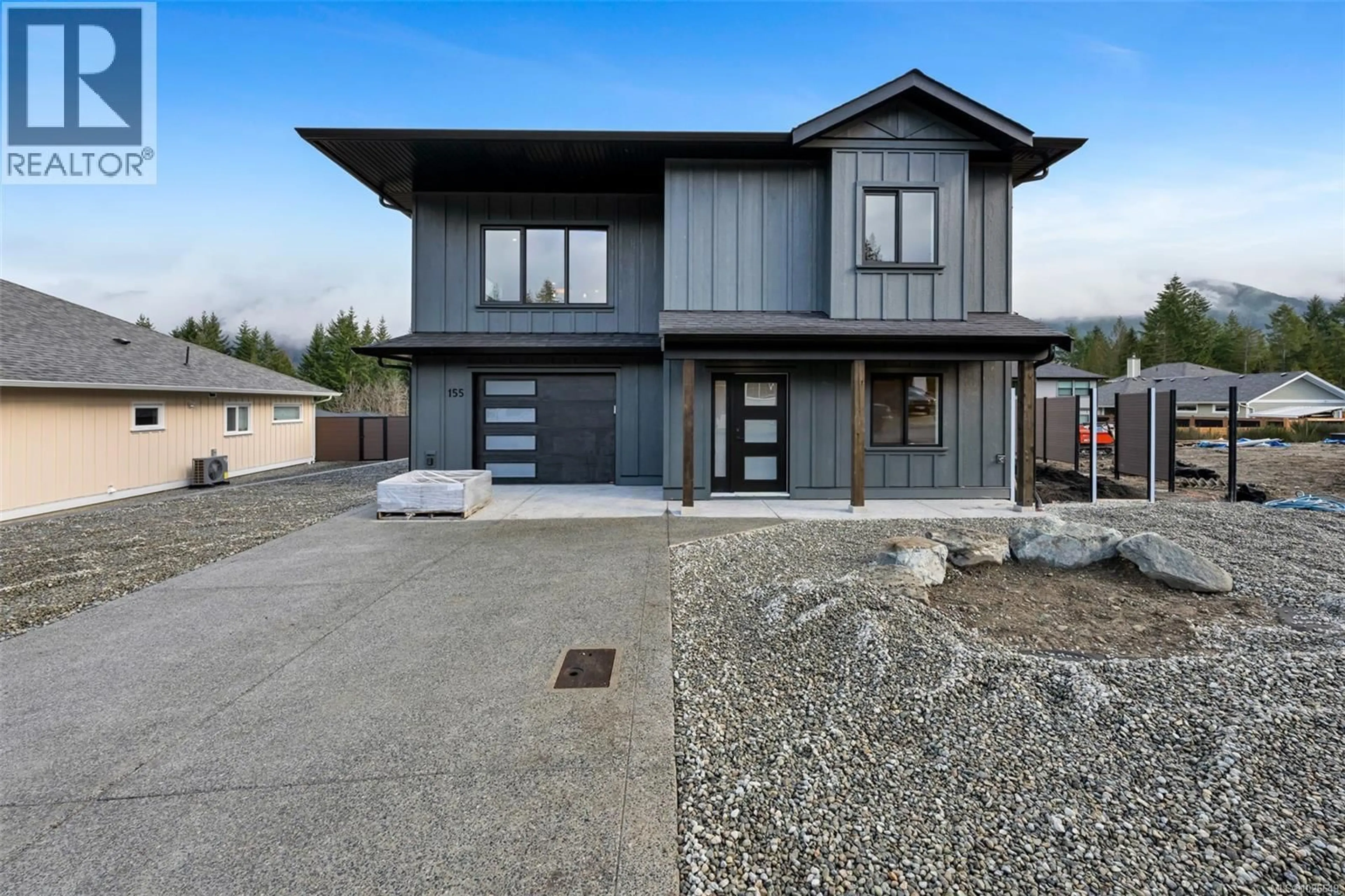 Home with vinyl exterior material, street for 155 MAPLEWOOD RISE, Lake Cowichan British Columbia V0R2G0