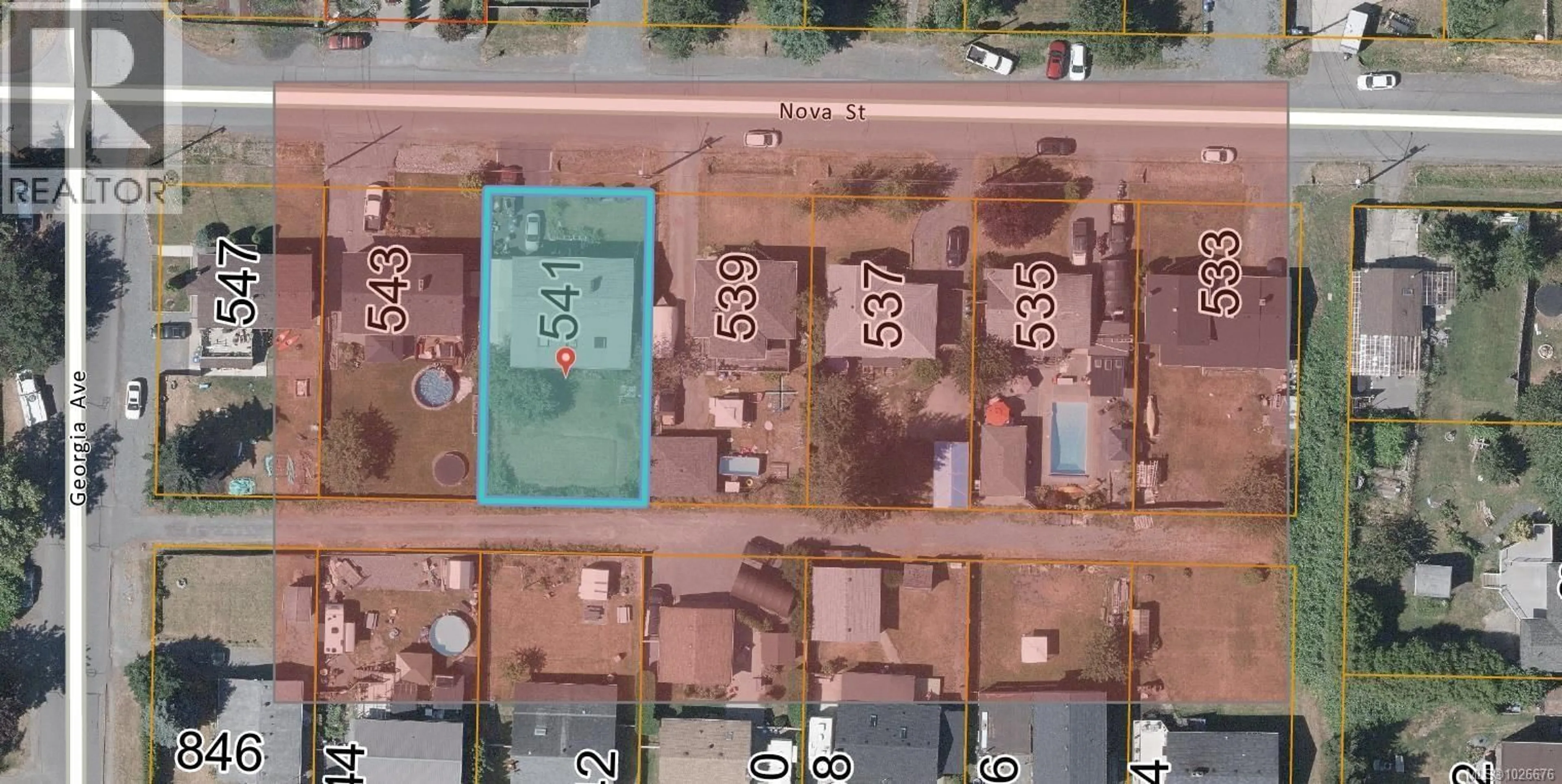 A pic from outside/outdoor area/front of a property/back of a property/a pic from drone, street for 541 NOVA STREET, Nanaimo British Columbia V9R1C6