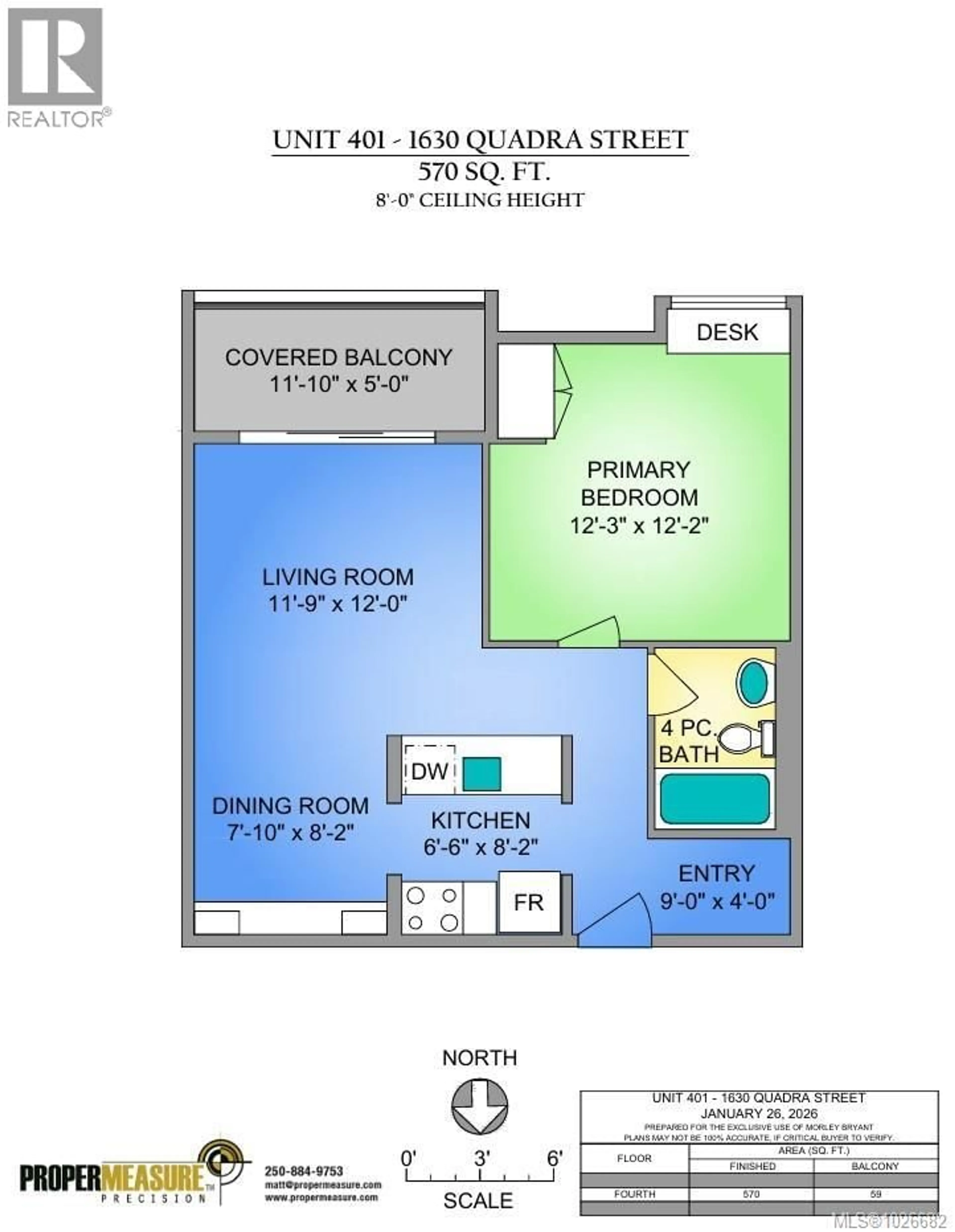 Floor plan for 401 - 1630 QUADRA STREET, Victoria British Columbia V8W3J5
