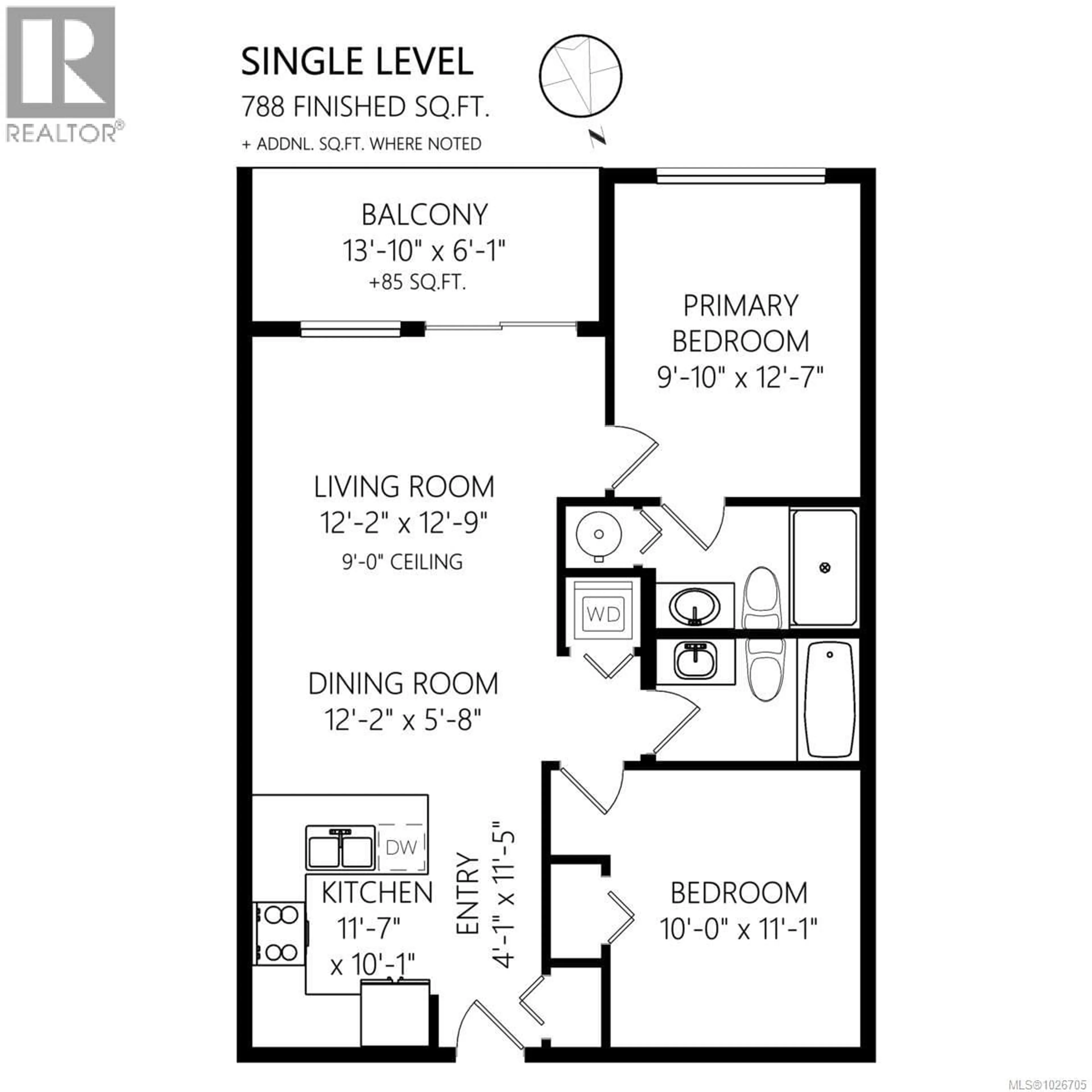 Floor plan for 504 - 815 ORONO AVENUE, Langford British Columbia V9B2T9
