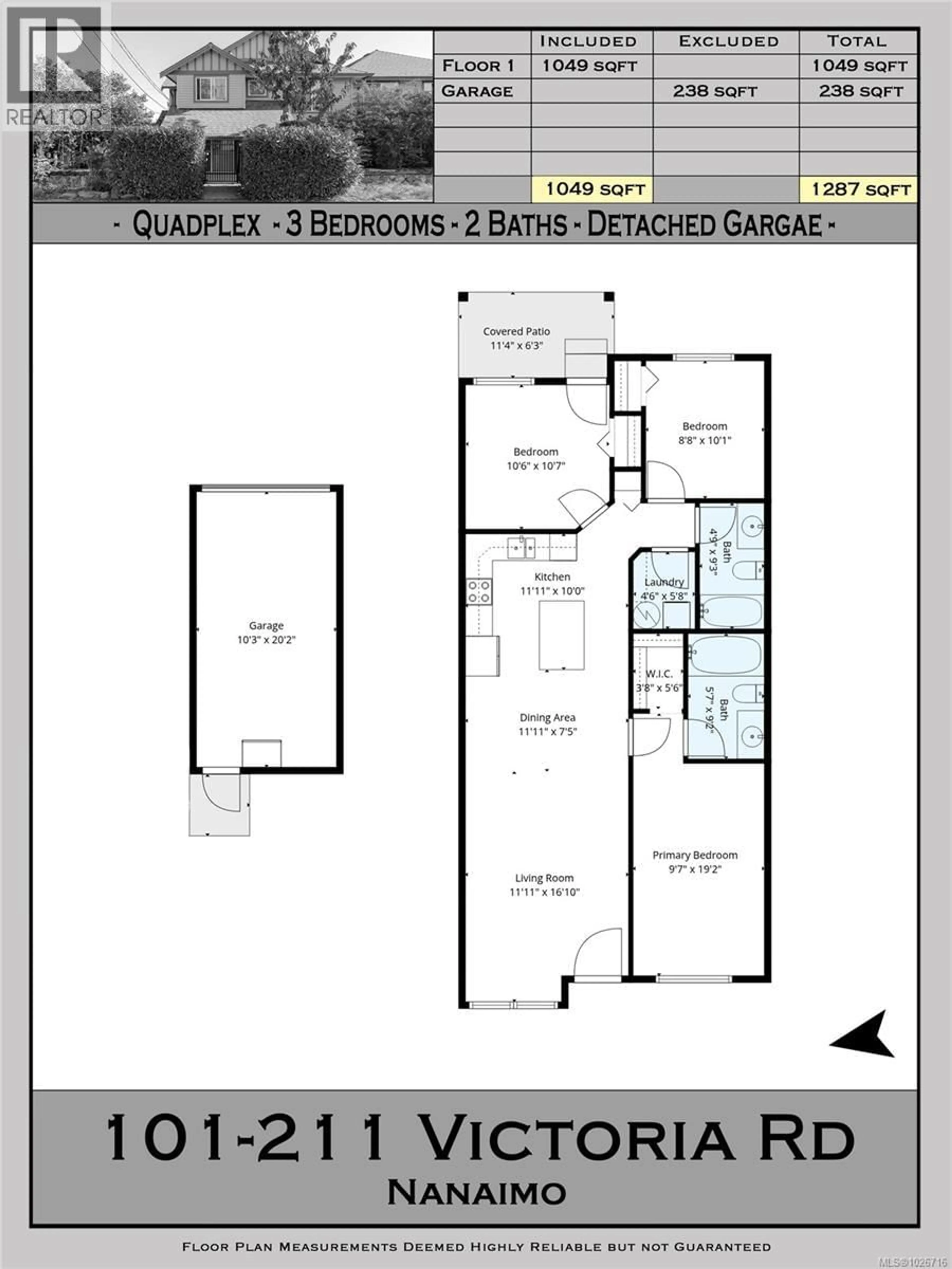 Floor plan for 101 - 211 VICTORIA ROAD, Nanaimo British Columbia V9R4P7