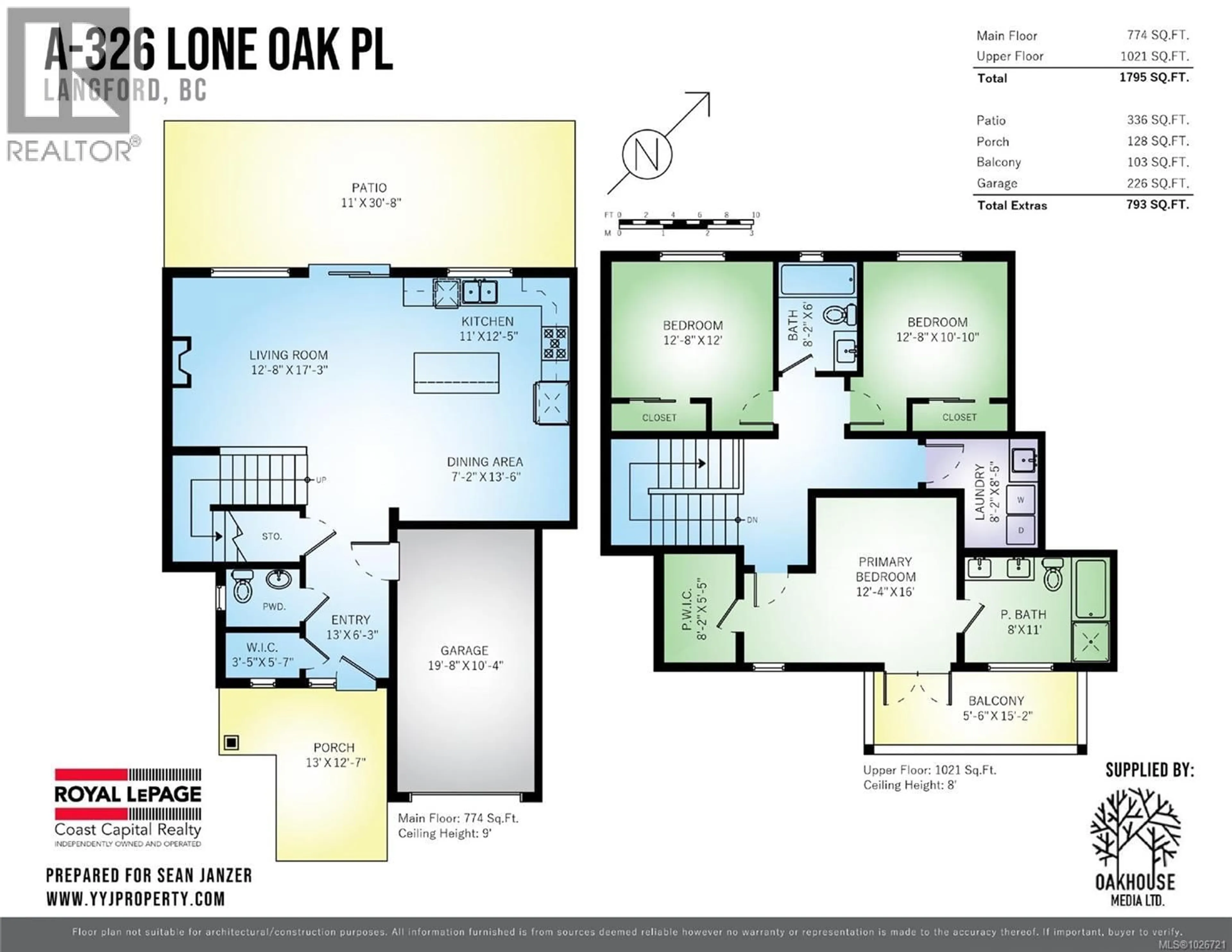 Floor plan for 326 LONE OAK PLACE, Langford British Columbia V9B0X3