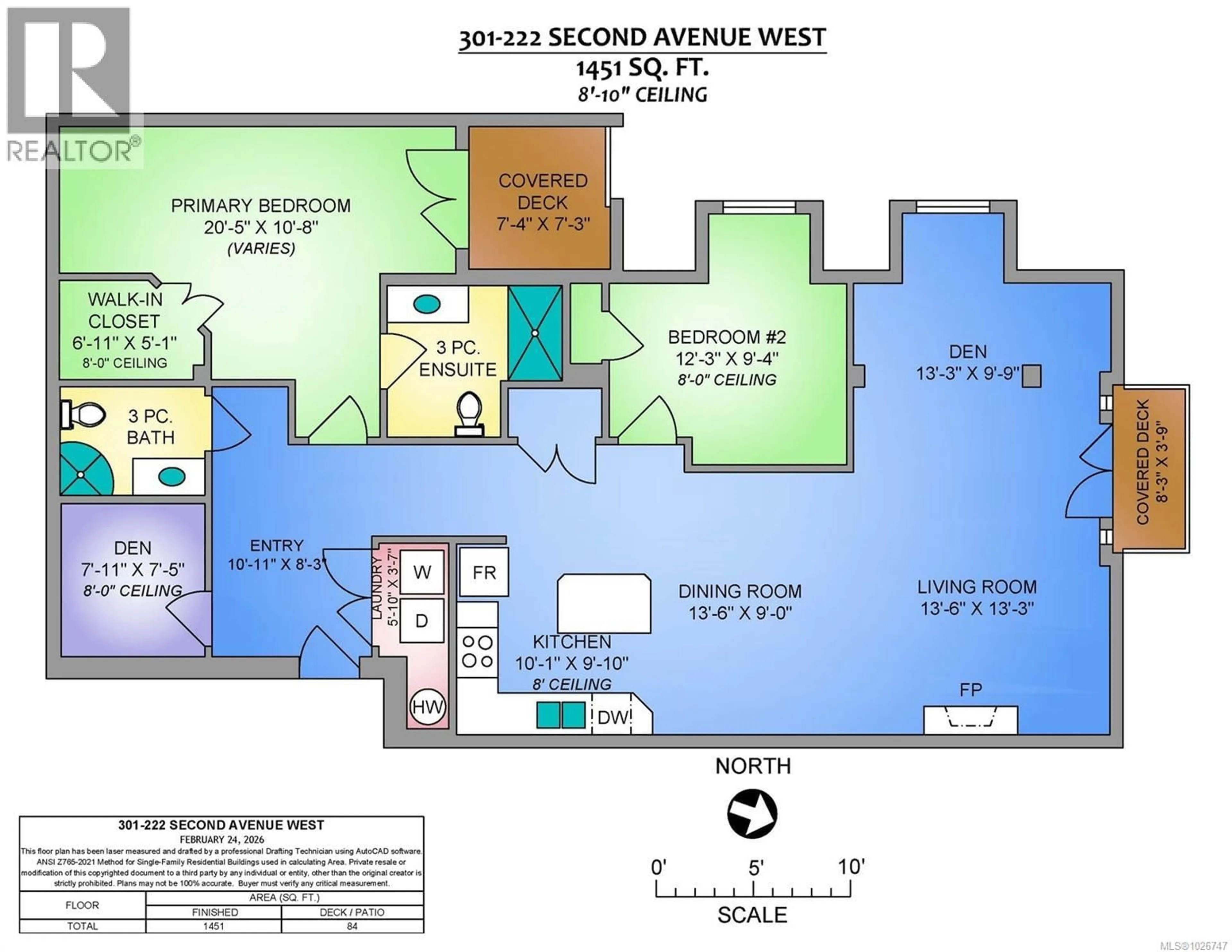 Floor plan for 301 - 222 SECOND AVENUE, Qualicum Beach British Columbia V9K0A4