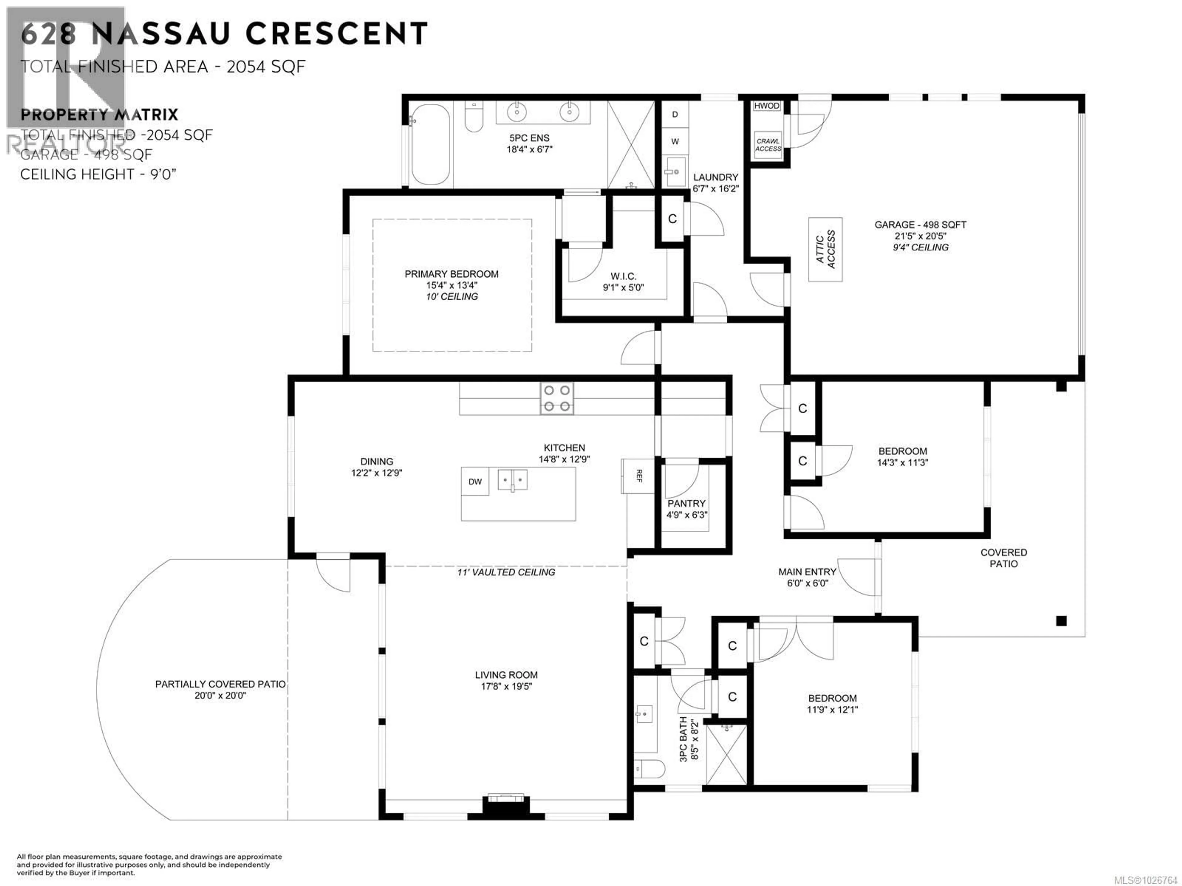 Floor plan for 628 NASSAU CRESCENT, Qualicum Beach British Columbia V9K1C4