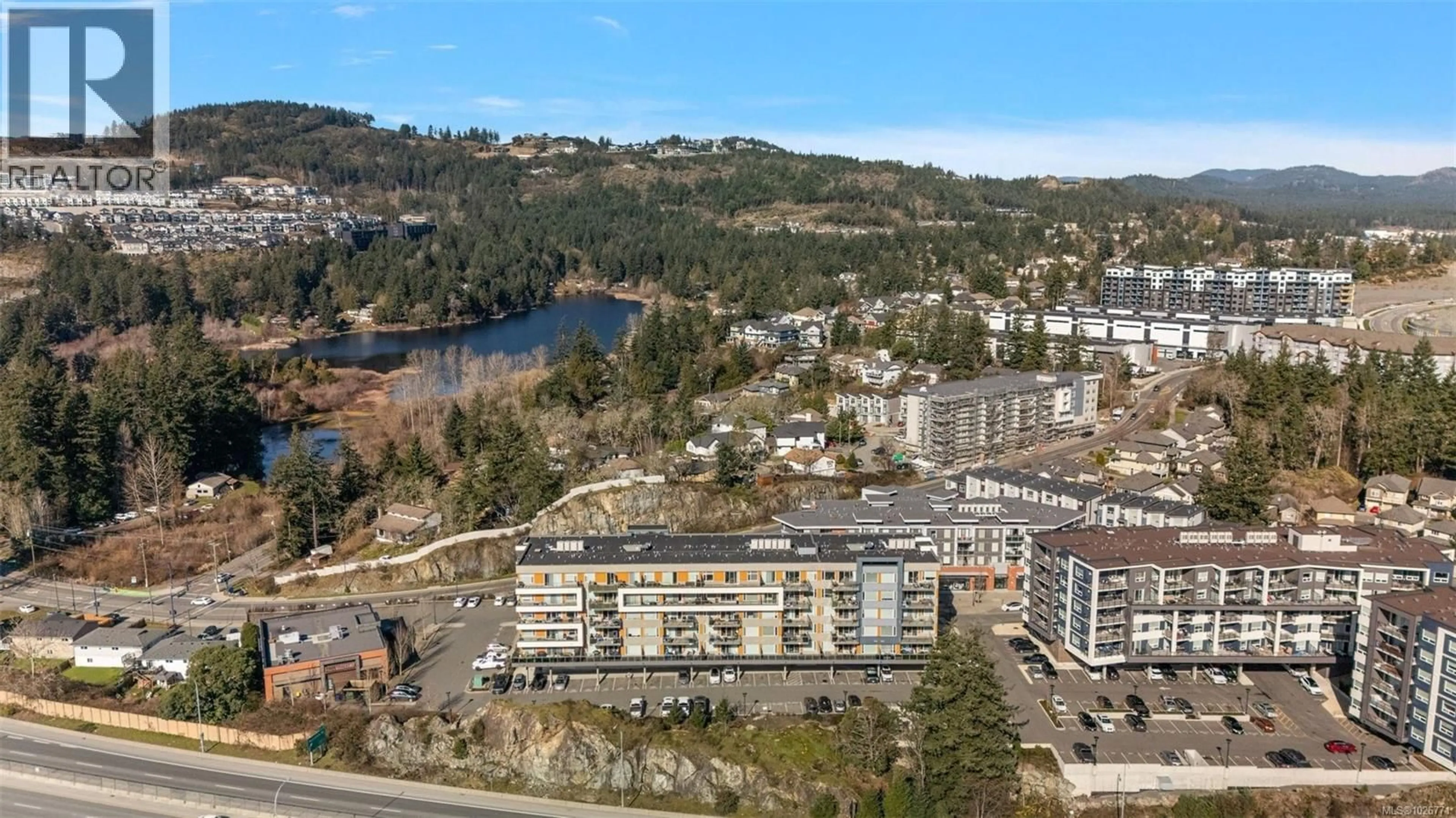 A pic from outside/outdoor area/front of a property/back of a property/a pic from drone, water/lake/river/ocean view for 607 - 967 WHIRLAWAY CRESCENT, Langford British Columbia V9B0Y1