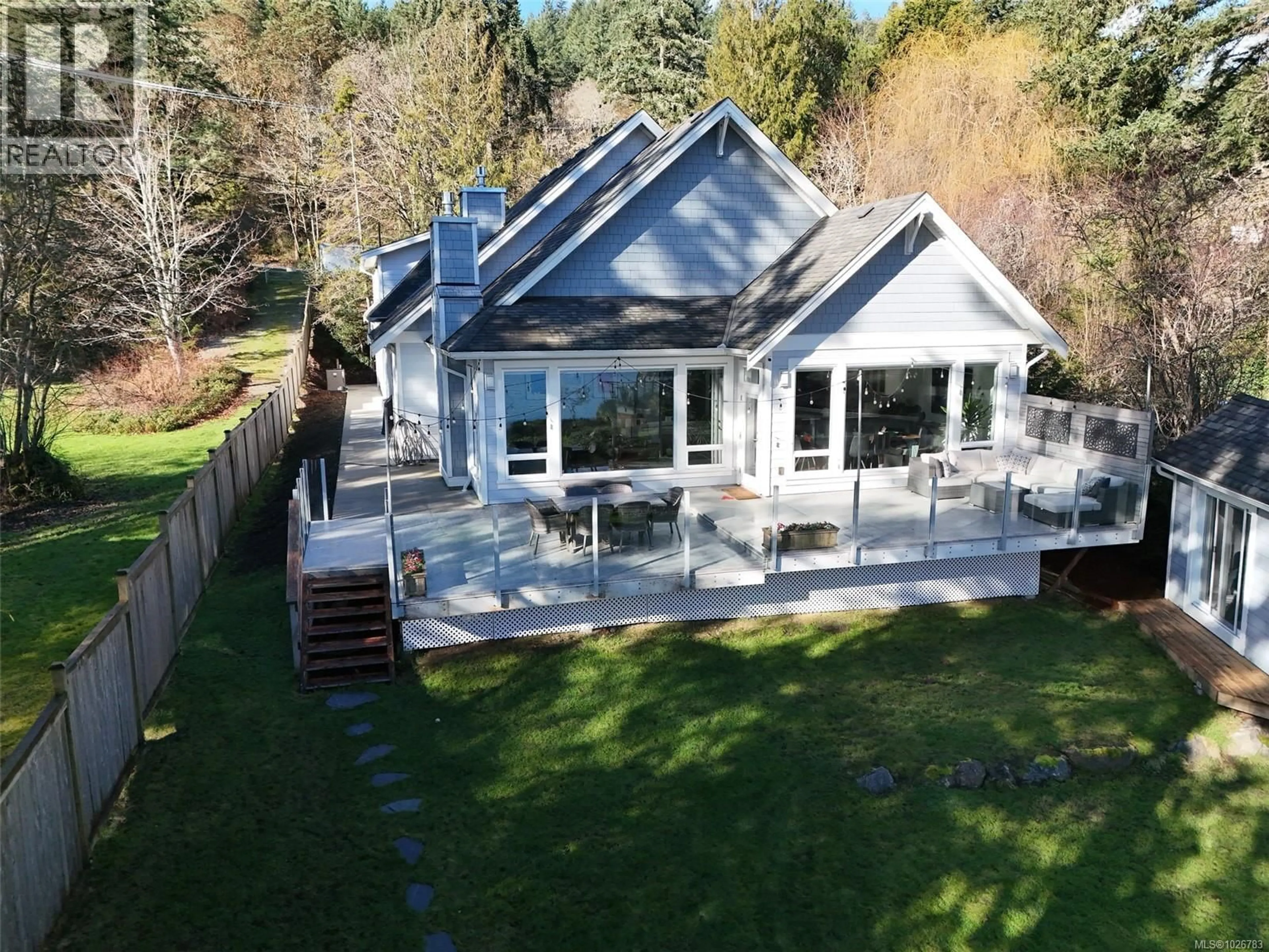 A pic from outside/outdoor area/front of a property/back of a property/a pic from drone, water/lake/river/ocean view for 4885 PROSPECT LAKE ROAD, Saanich British Columbia V9E1J5