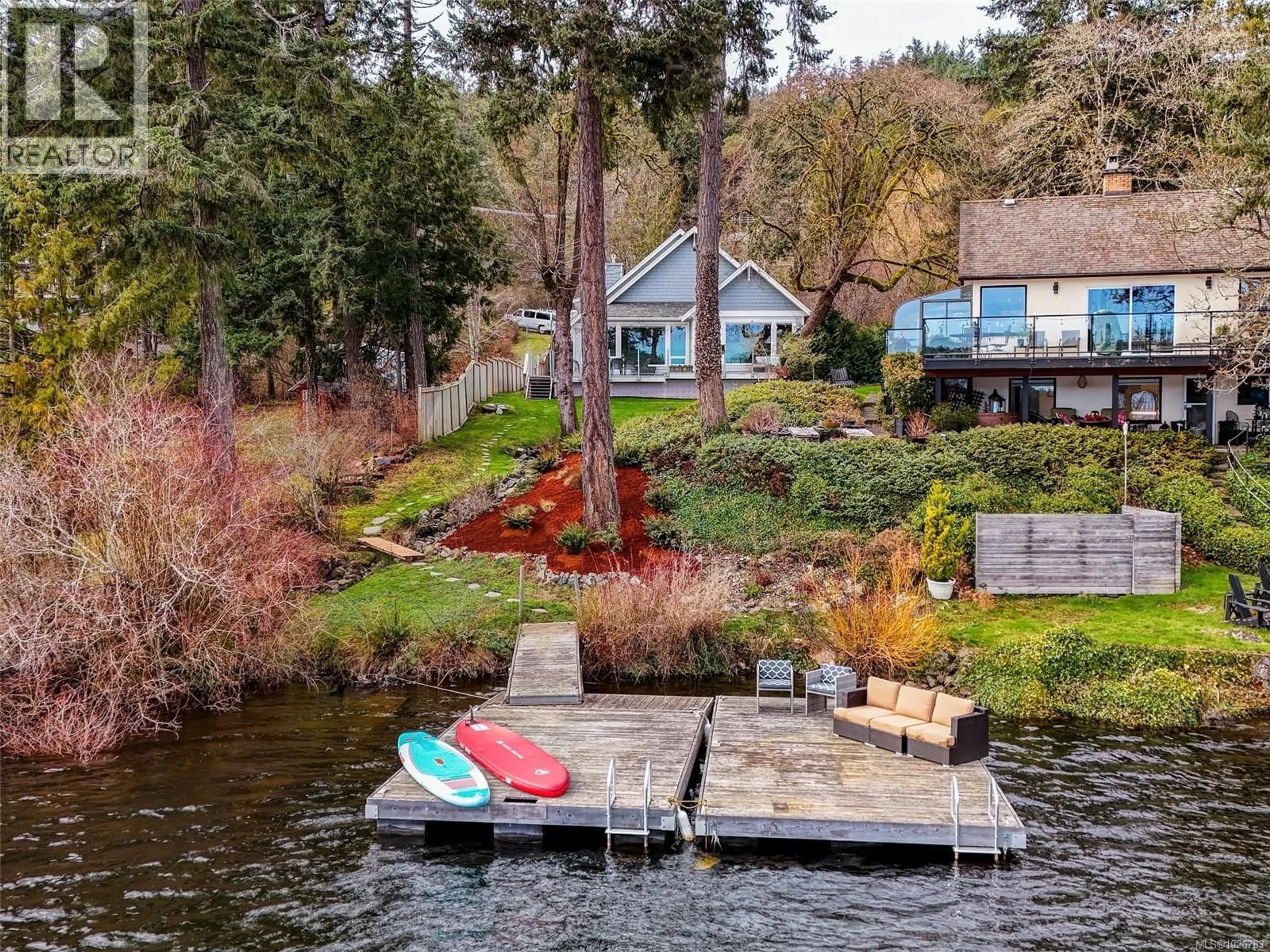 A pic from outside/outdoor area/front of a property/back of a property/a pic from drone, water/lake/river/ocean view for 4885 PROSPECT LAKE ROAD, Saanich British Columbia V9E1J5
